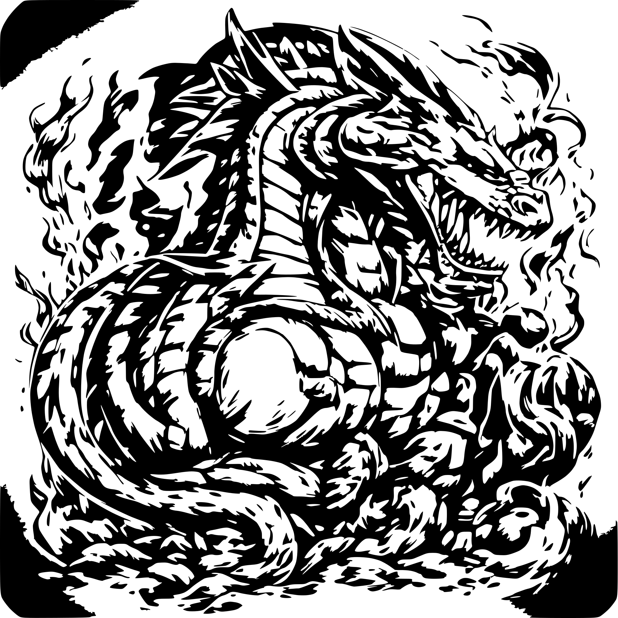 AI-generated SVG of a Charizard blowing fire at blastoise