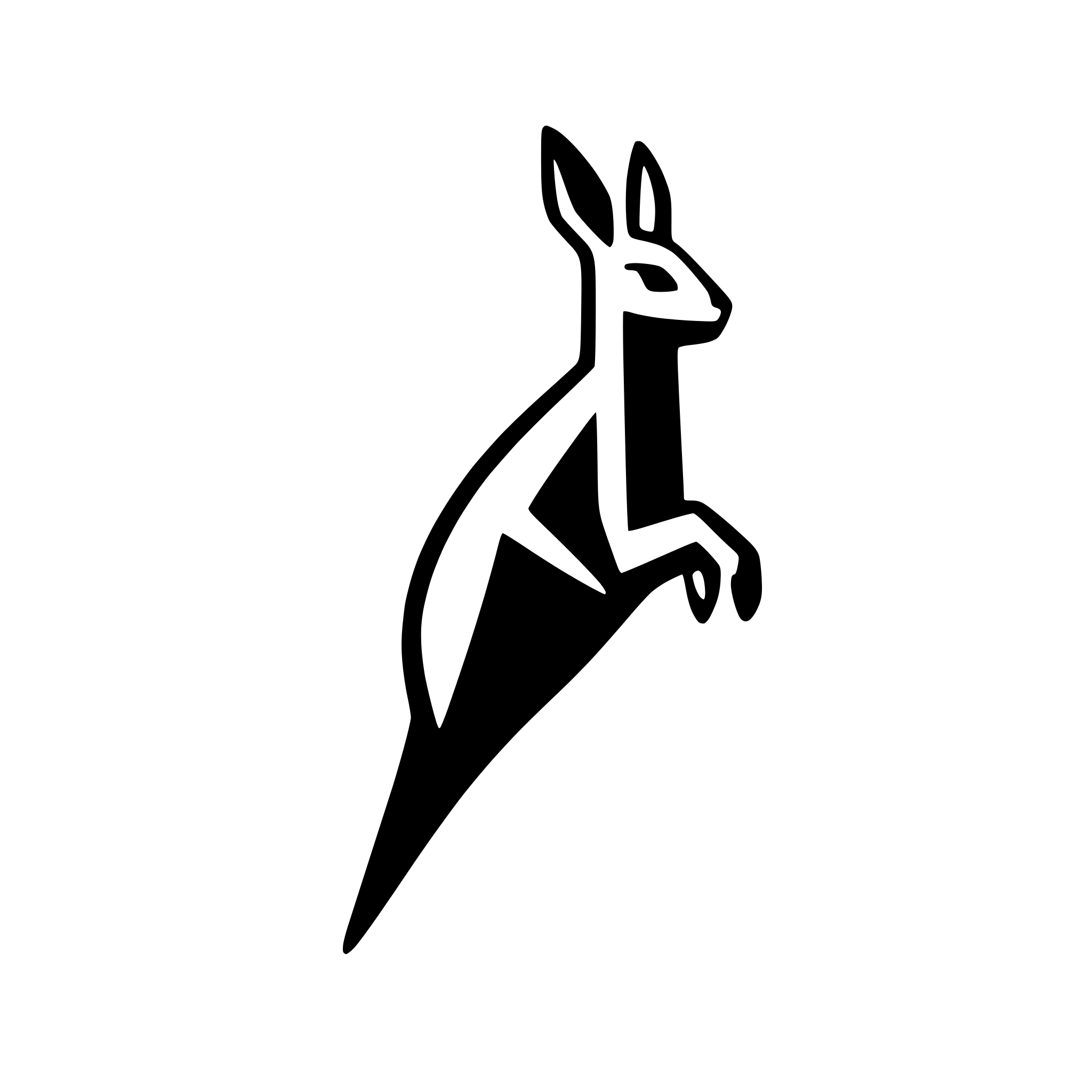 AI-generated SVG of a kangaroo hopping