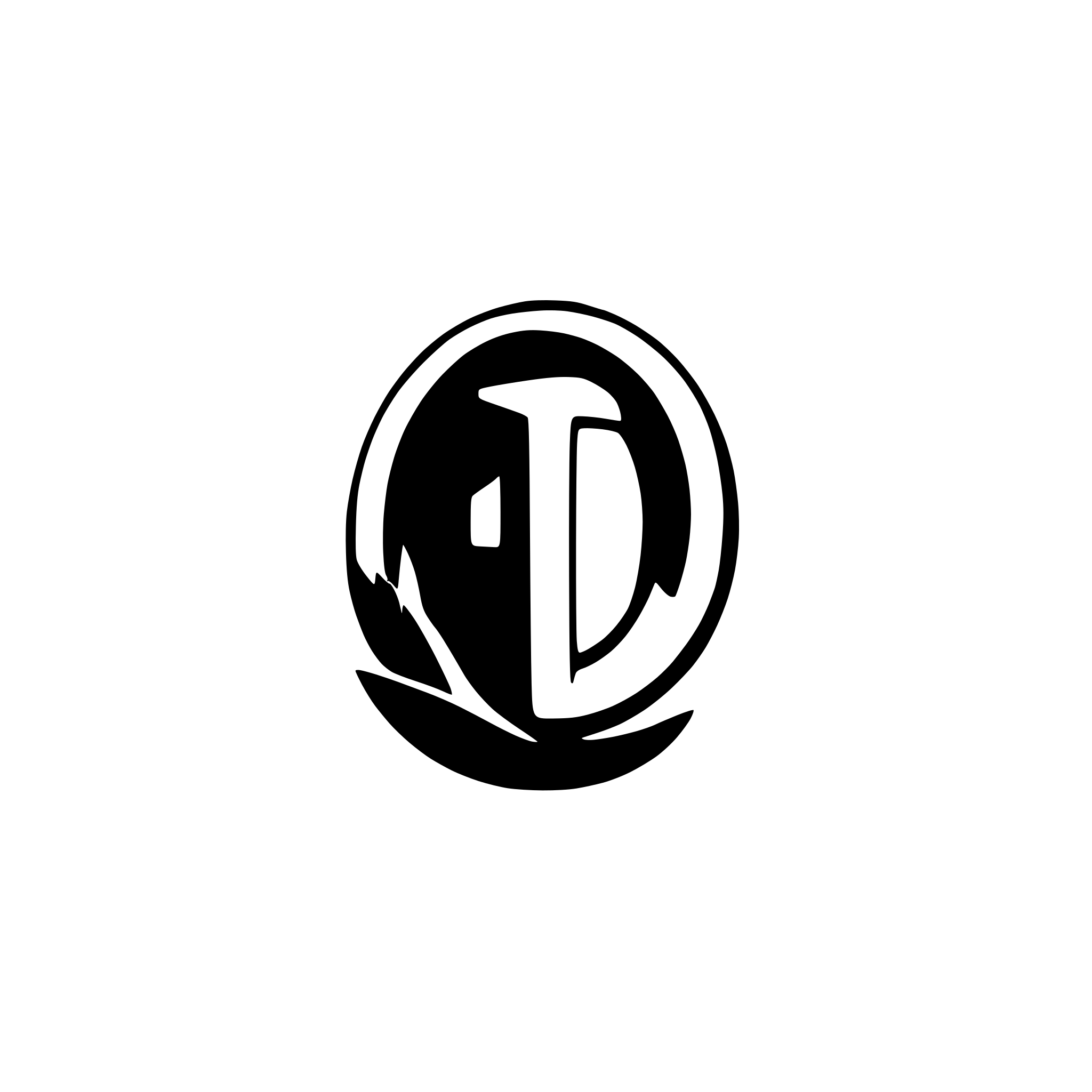 AI-generated SVG of a The letter I, with rounded edges, surrounded by a circle