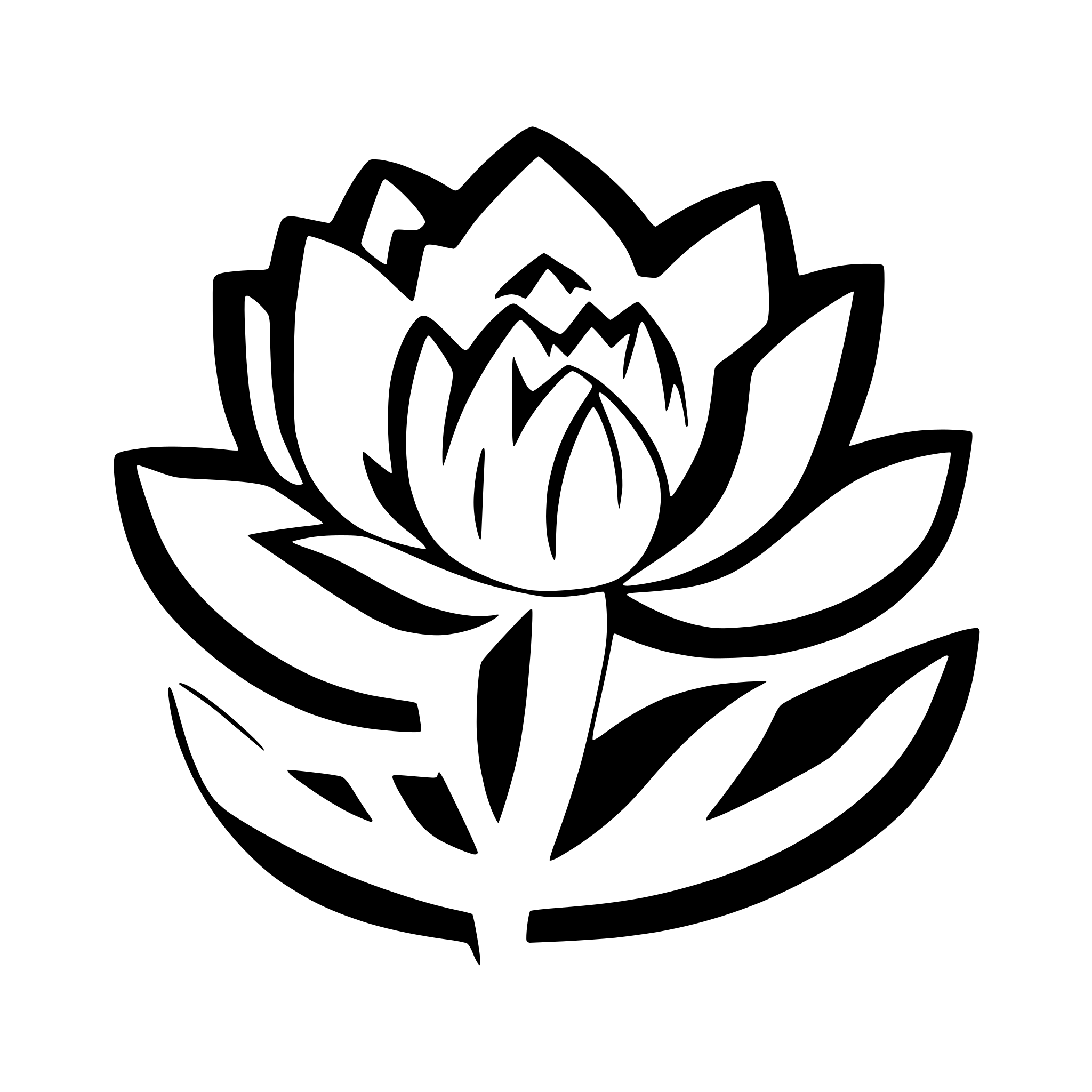 AI-generated SVG of 'lotus flower in a pond'