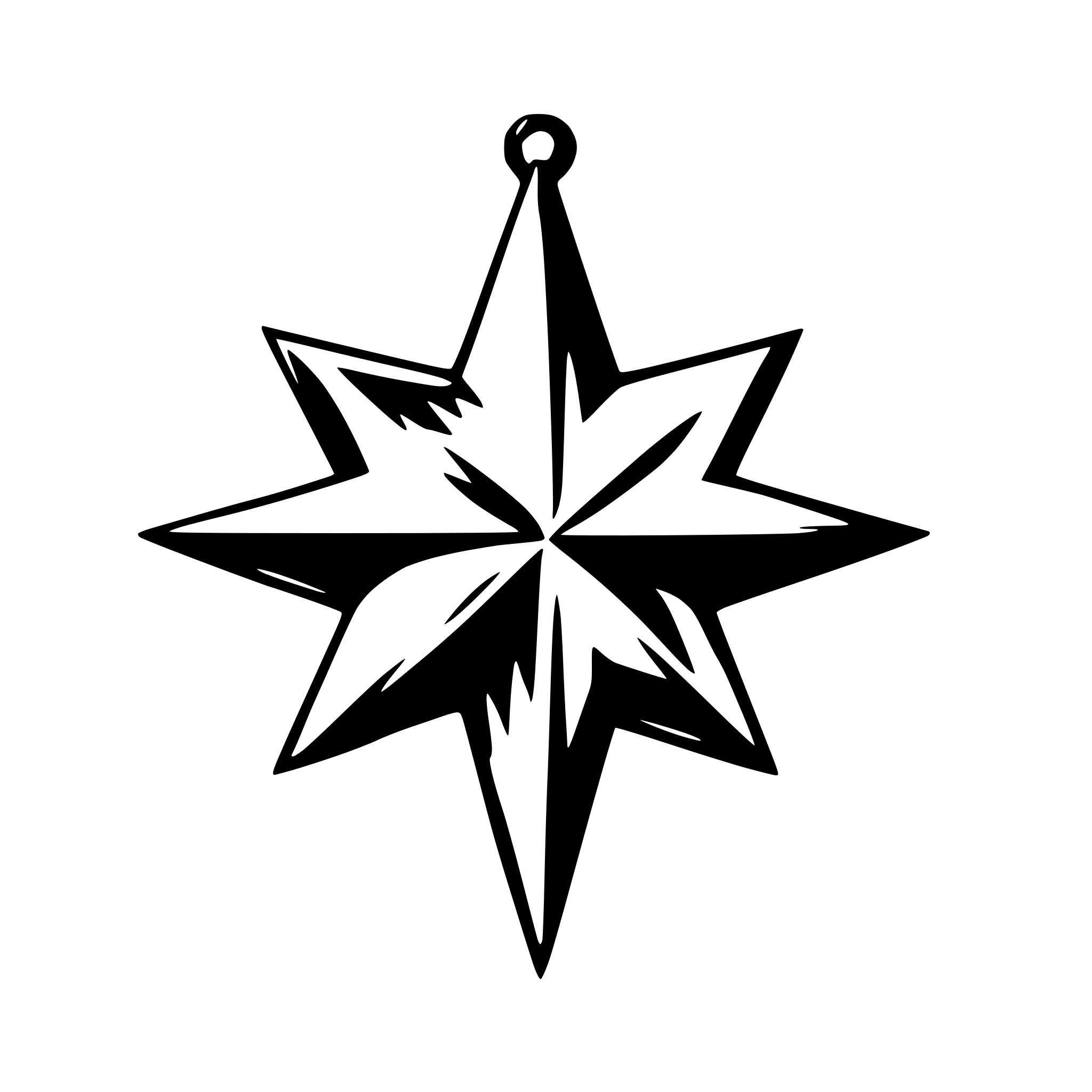 AI-generated SVG of a a star on a string
