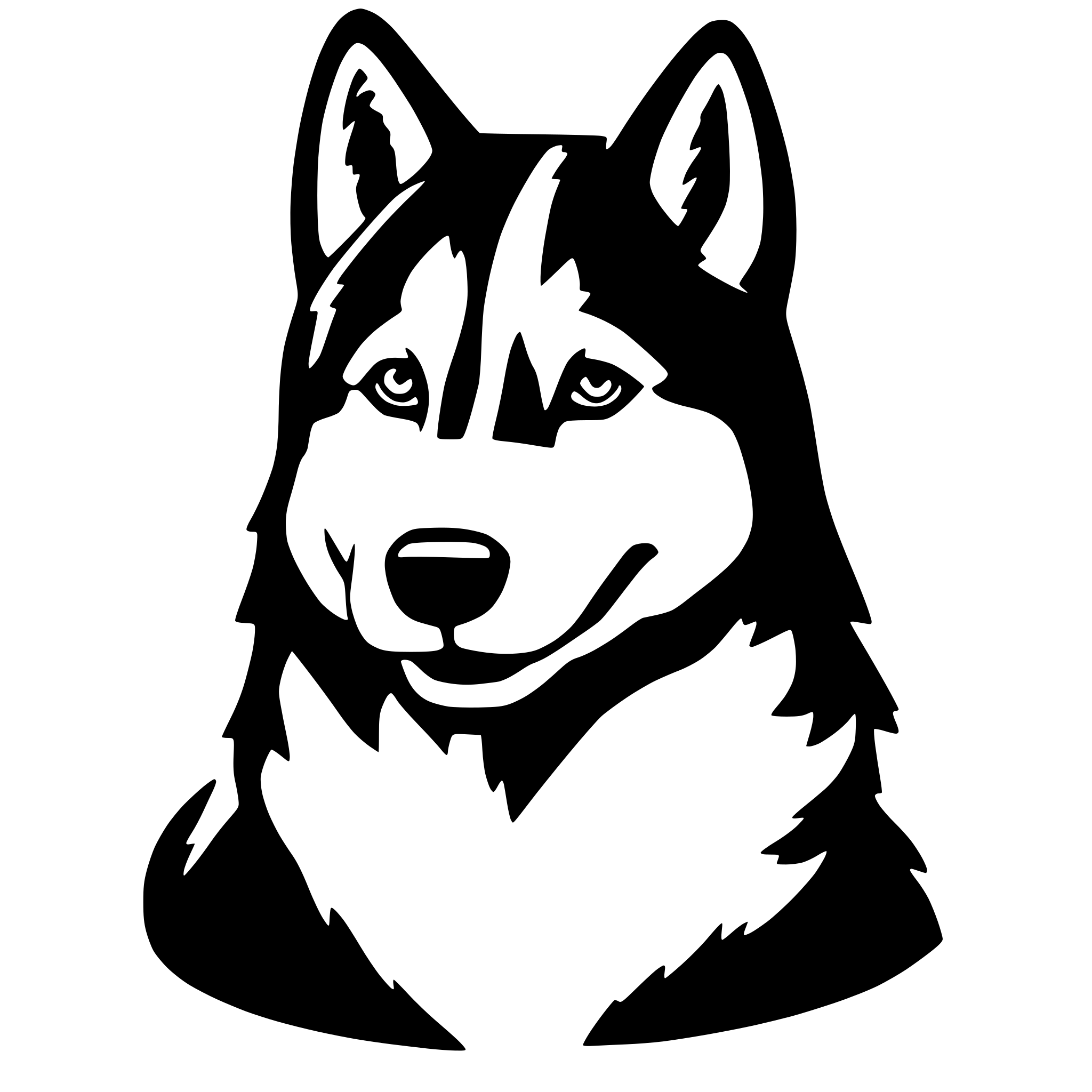 AI-generated SVG of 'husky dog'