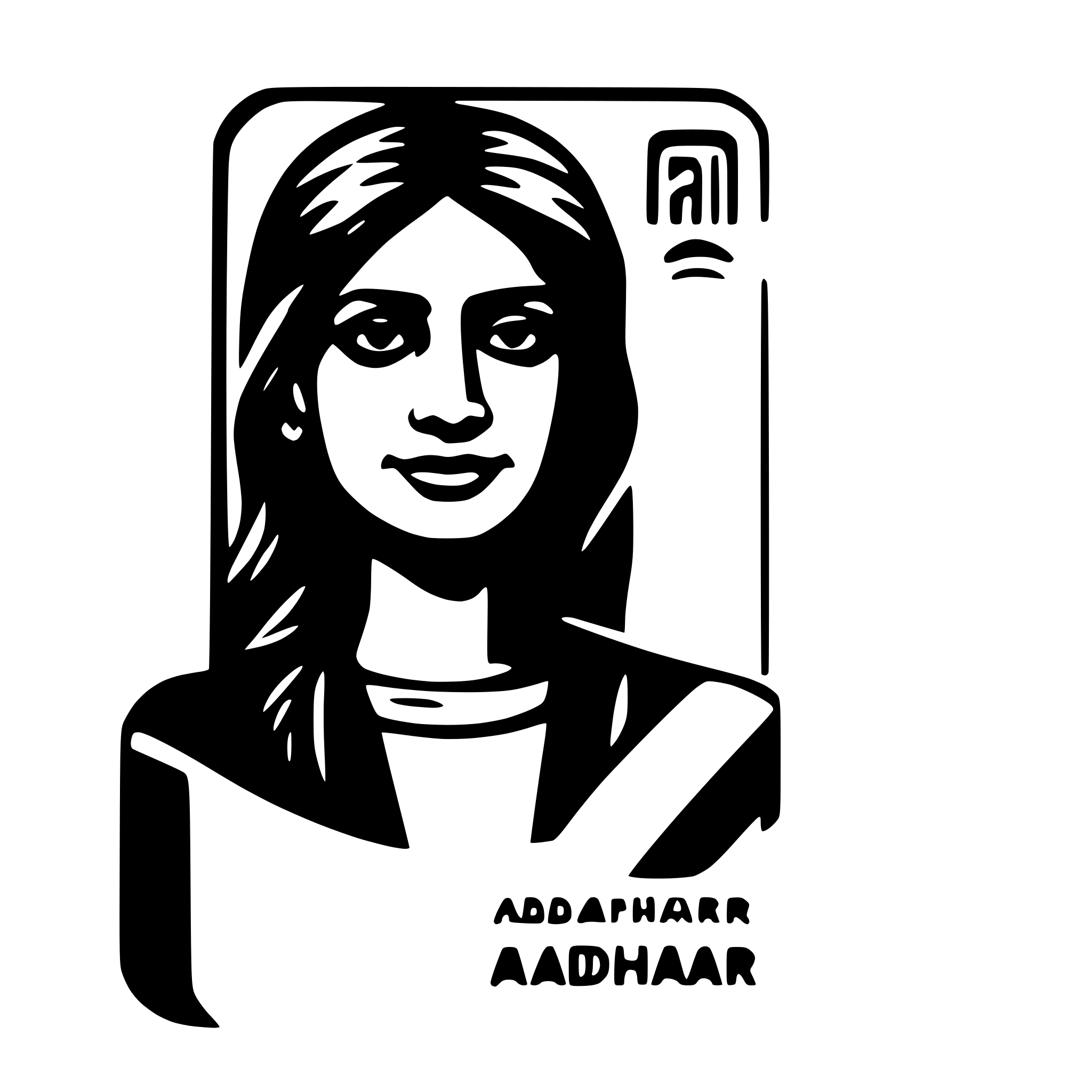 AI-generated SVG of 'aadhaar card'