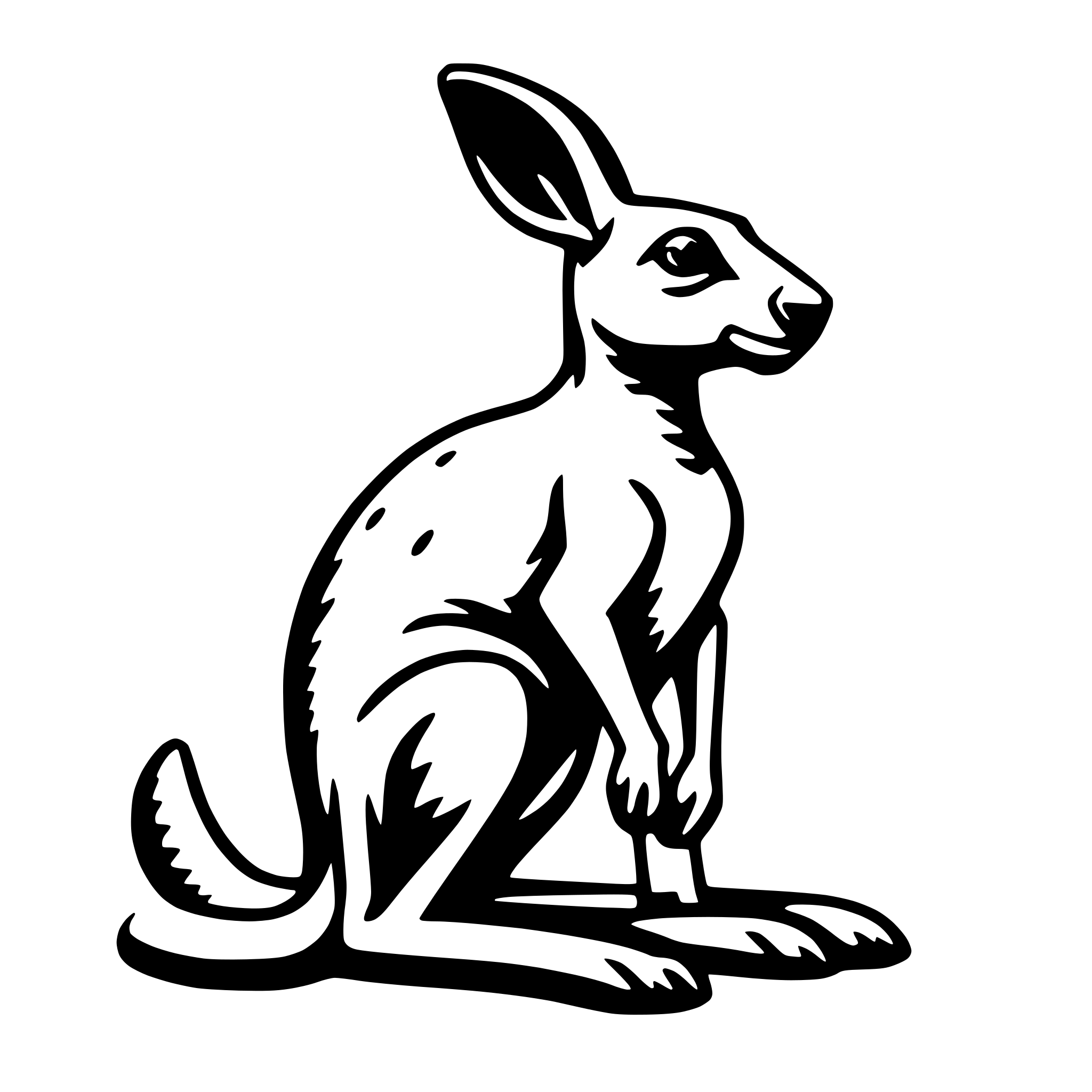 AI-generated SVG of a kangaroo