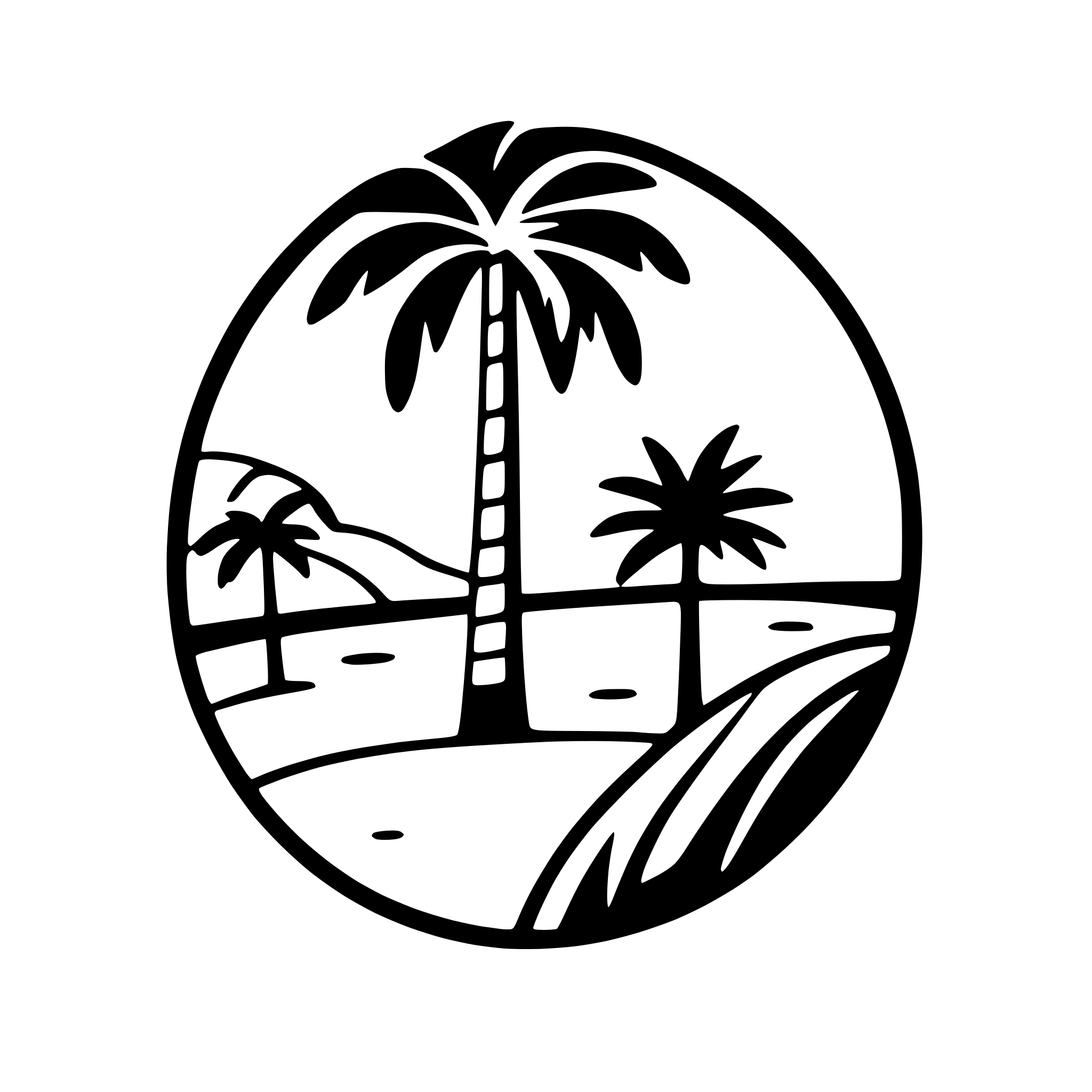 AI-generated SVG of 'palm tree on tropical island'