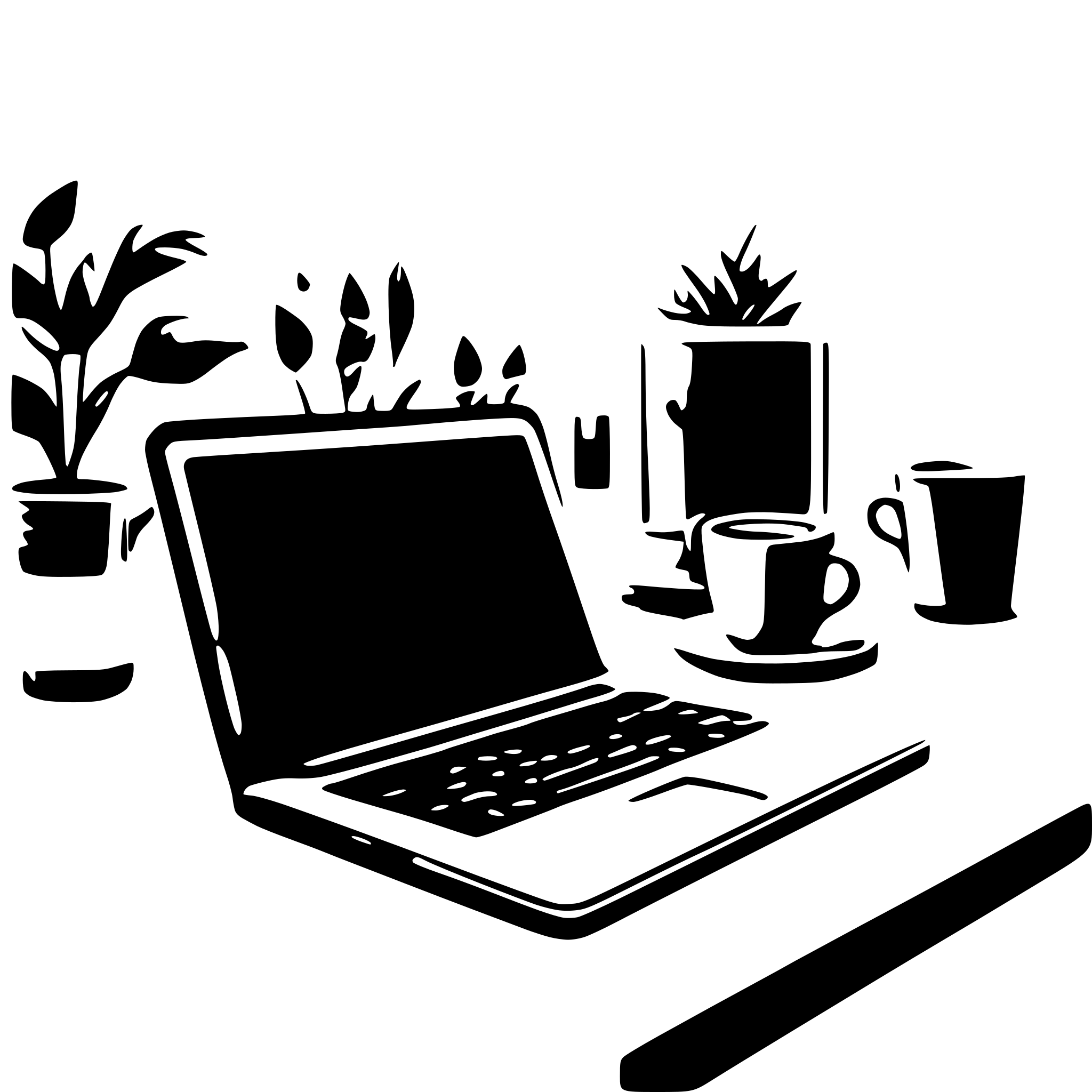 AI-generated SVG of a A sleek laptop open on a modern desk with a cup of coffee beside it. AI-generated SVG of a A sleek laptop open on a modern desk with a cup of coffee beside it.