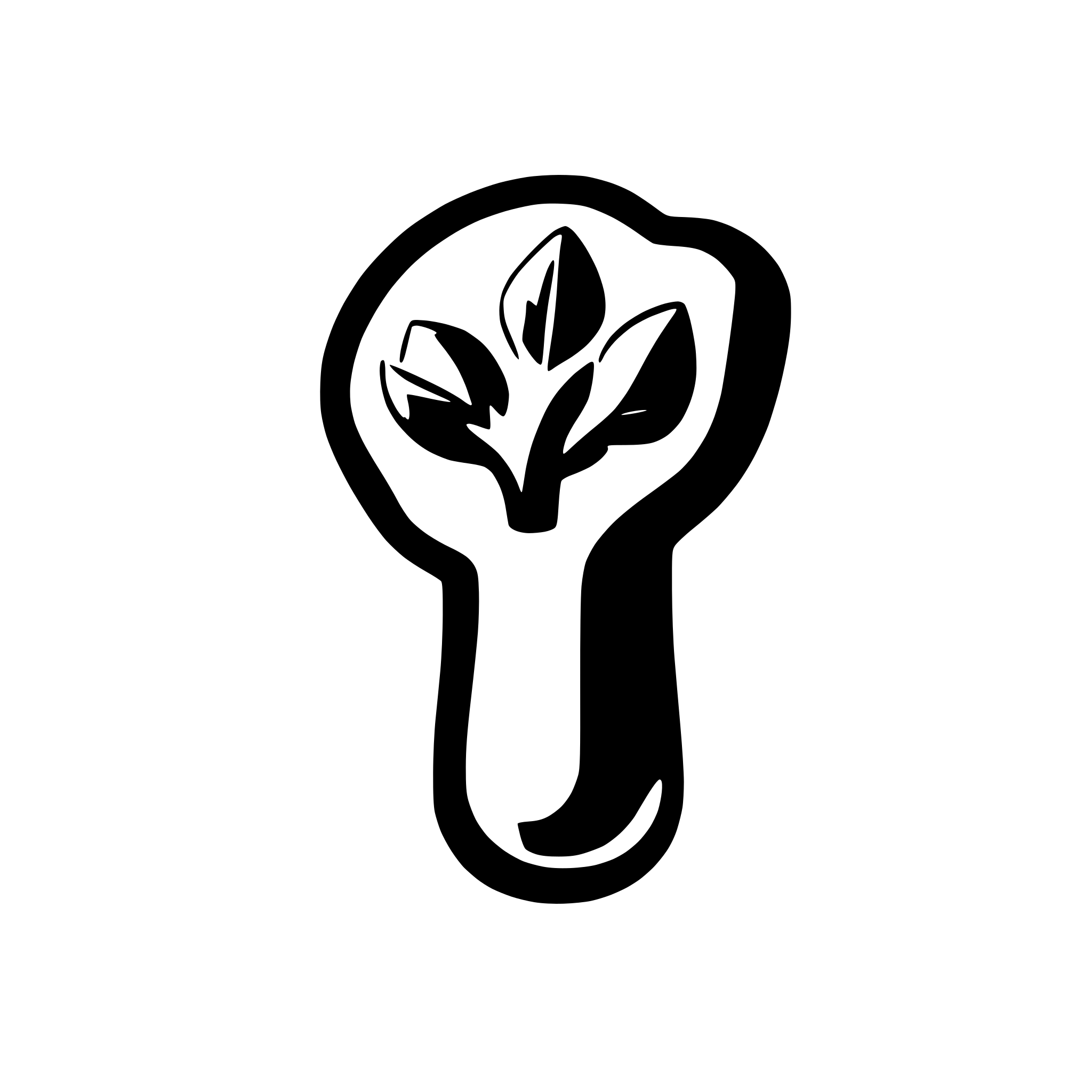 AI-generated SVG of a stylized red bone