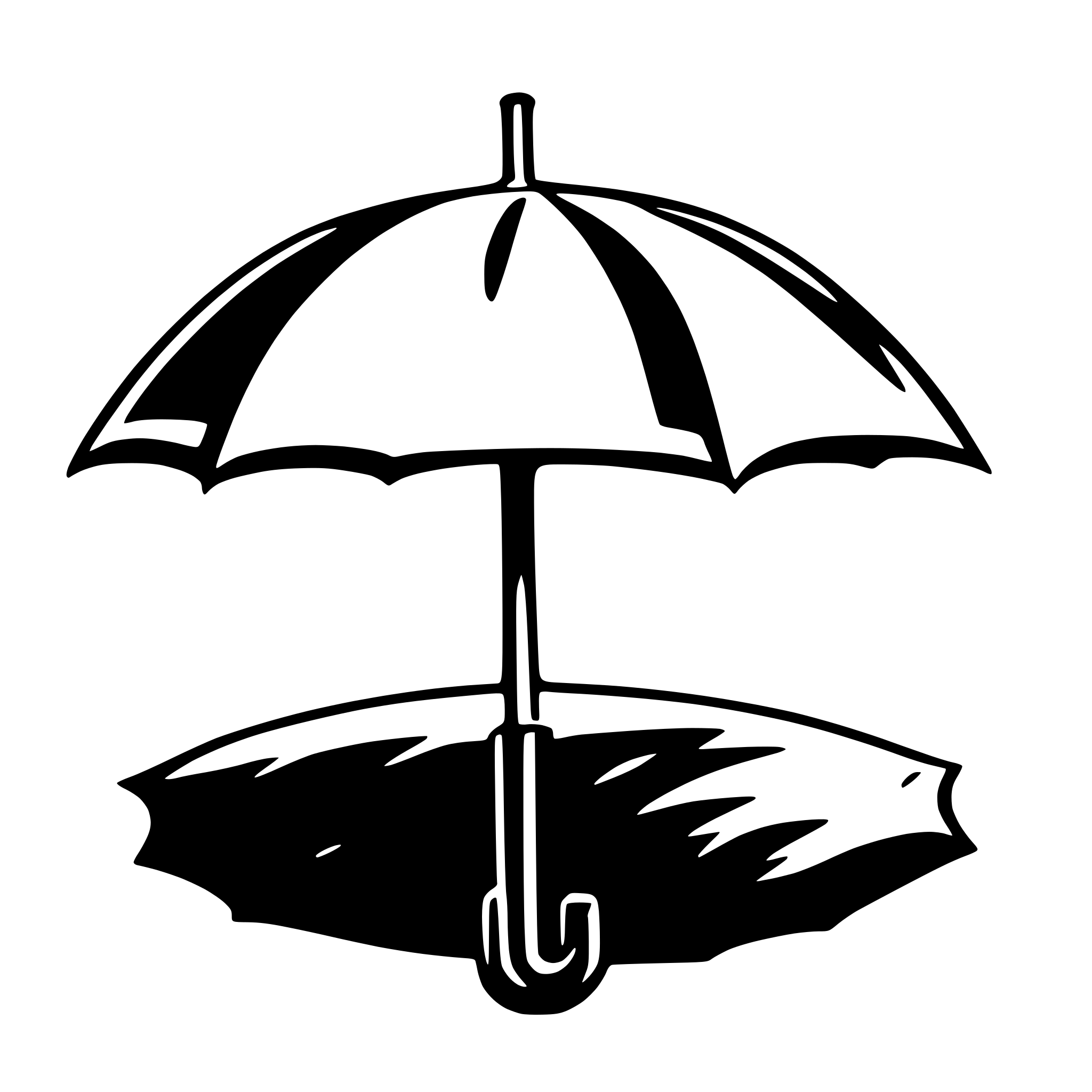 AI-generated SVG of 'umbrella'