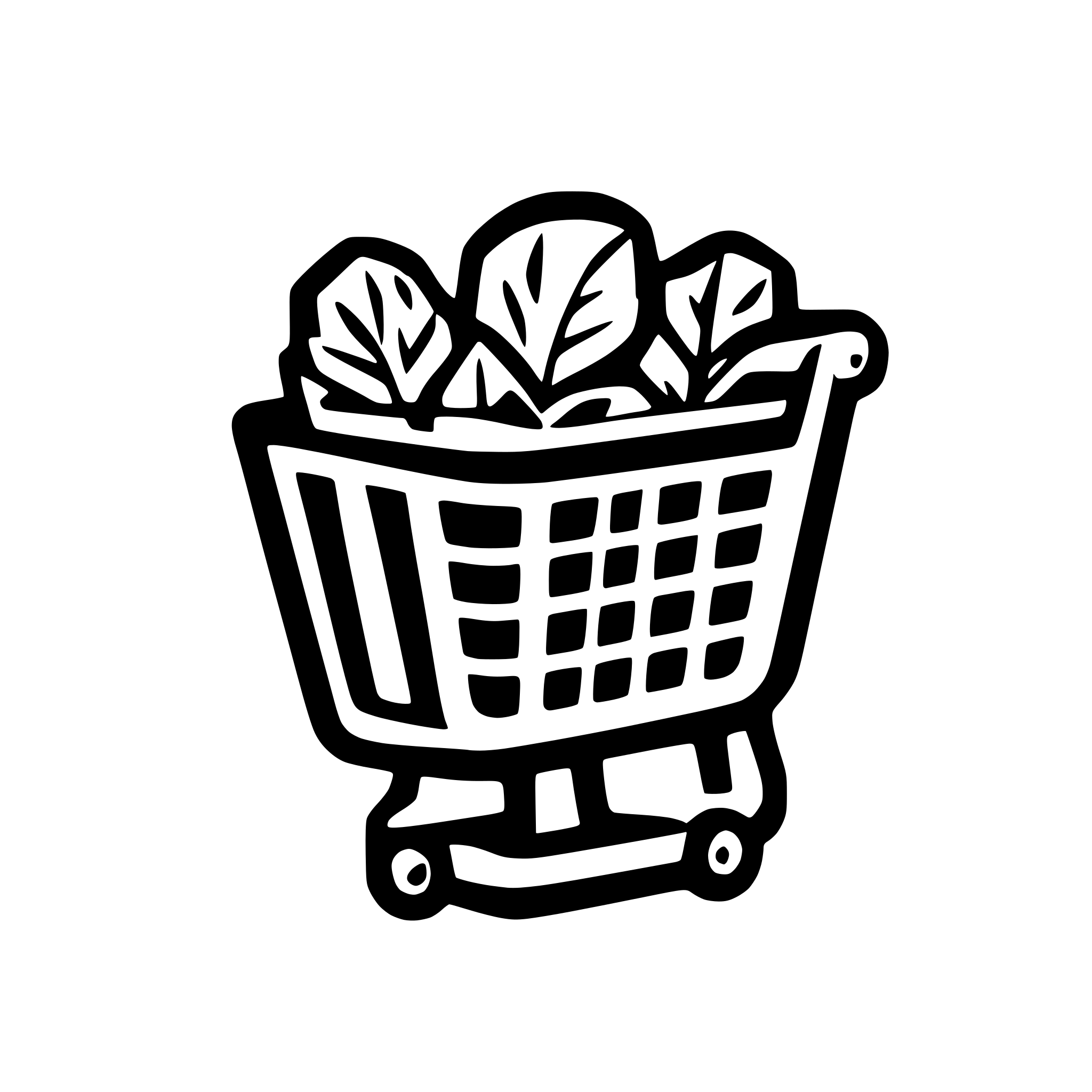 AI-generated SVG of 'shopping cart material logo'