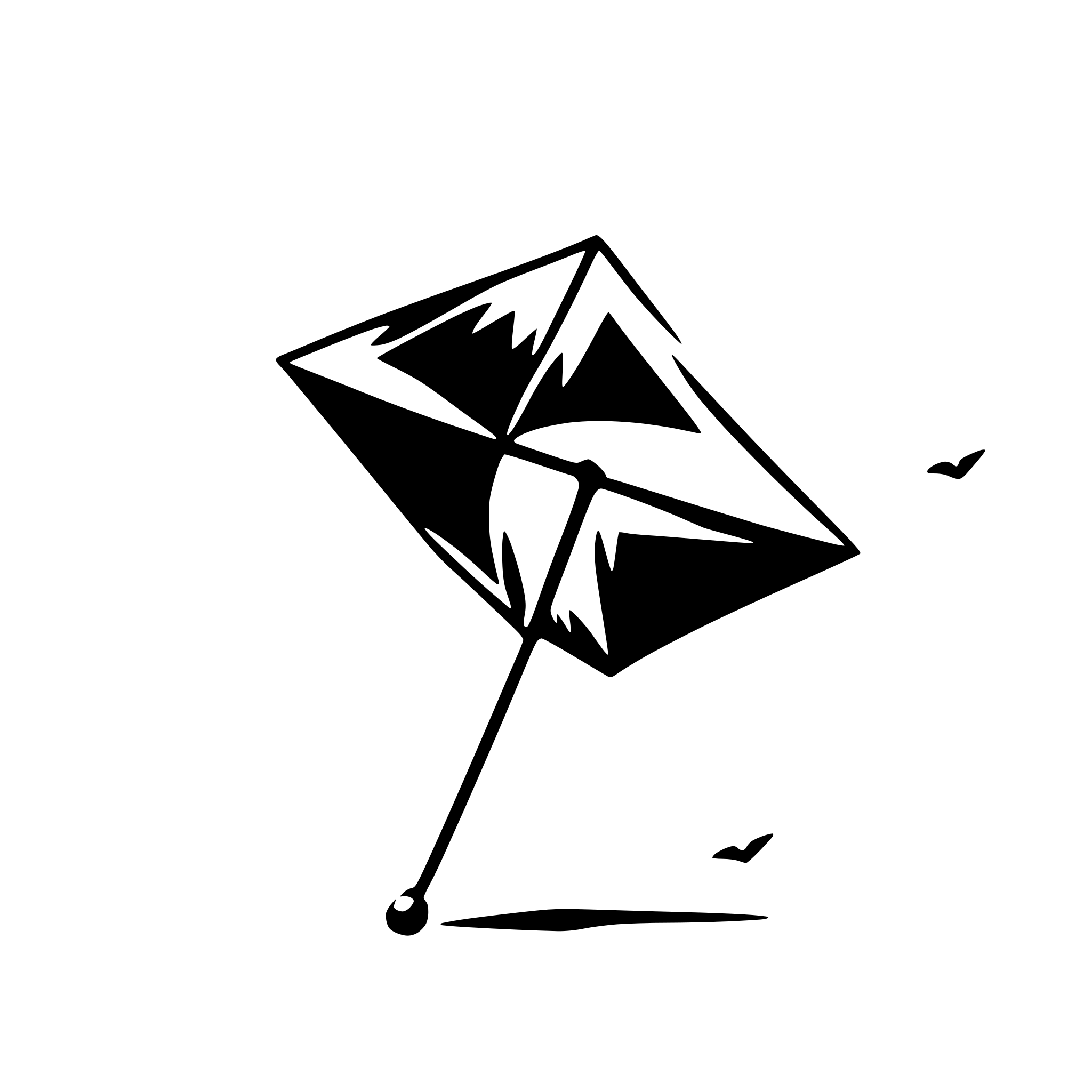 AI-generated SVG of 'flying kite'