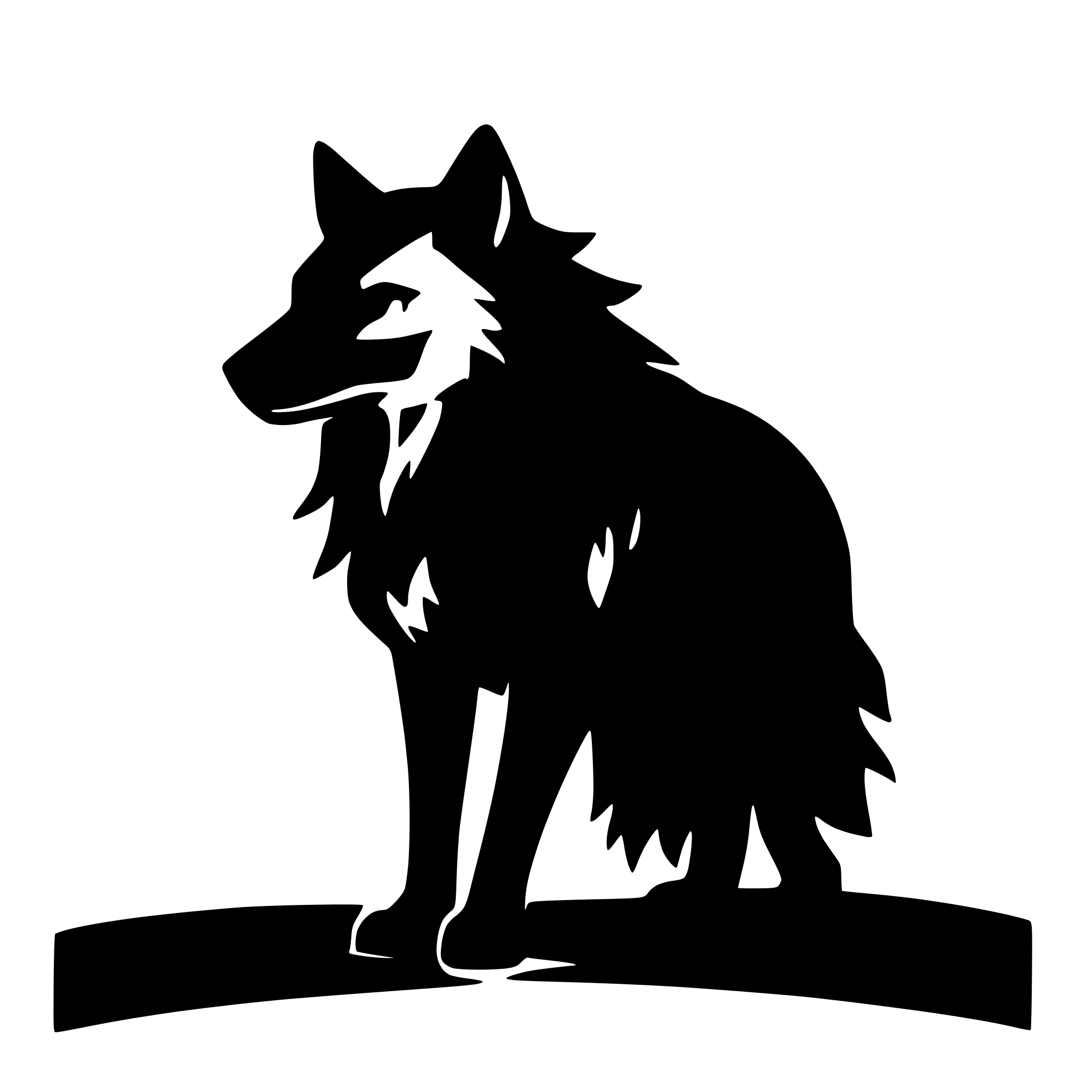 AI-generated SVG of a wolf silhouette