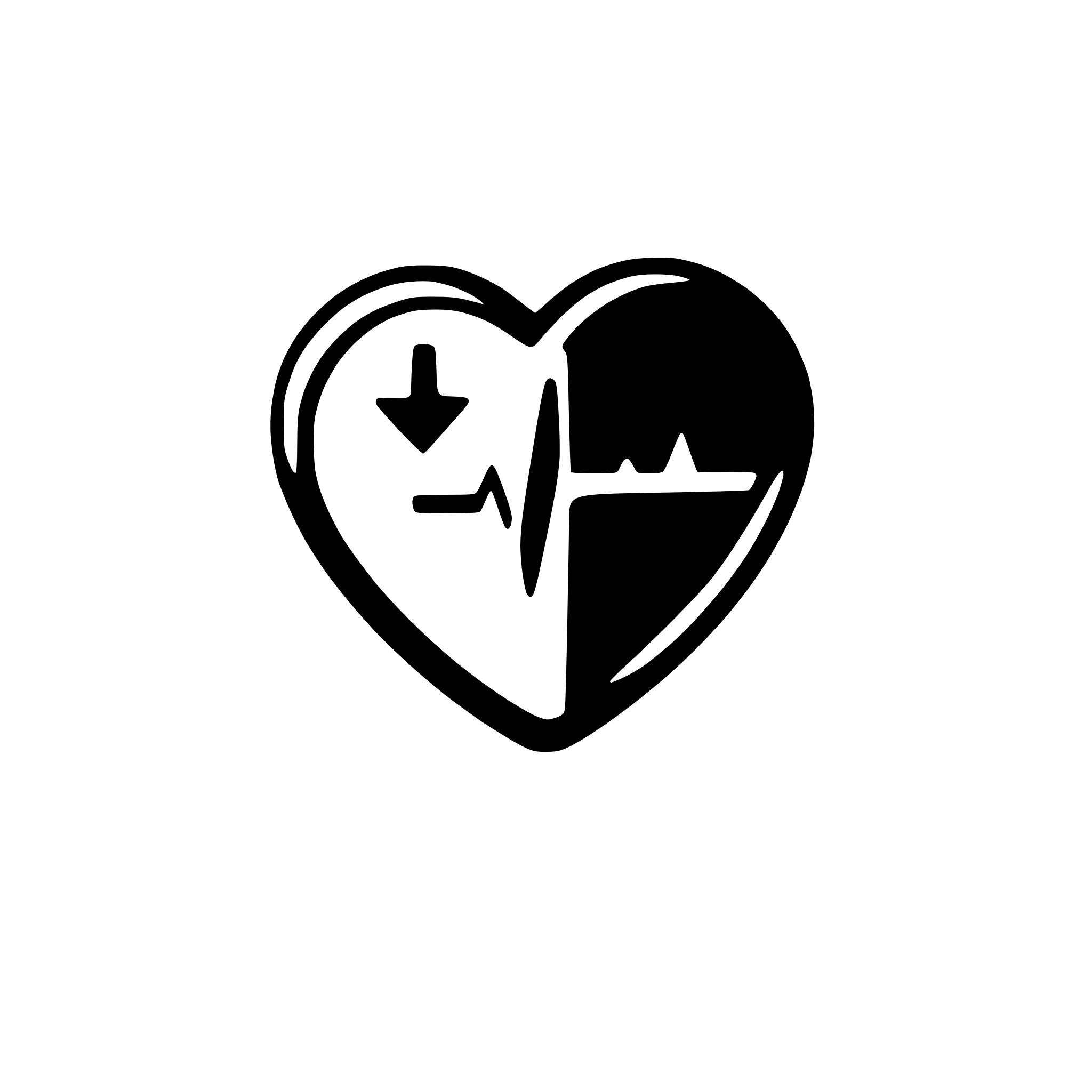 AI-generated SVG of 'heart with heartbeat line'