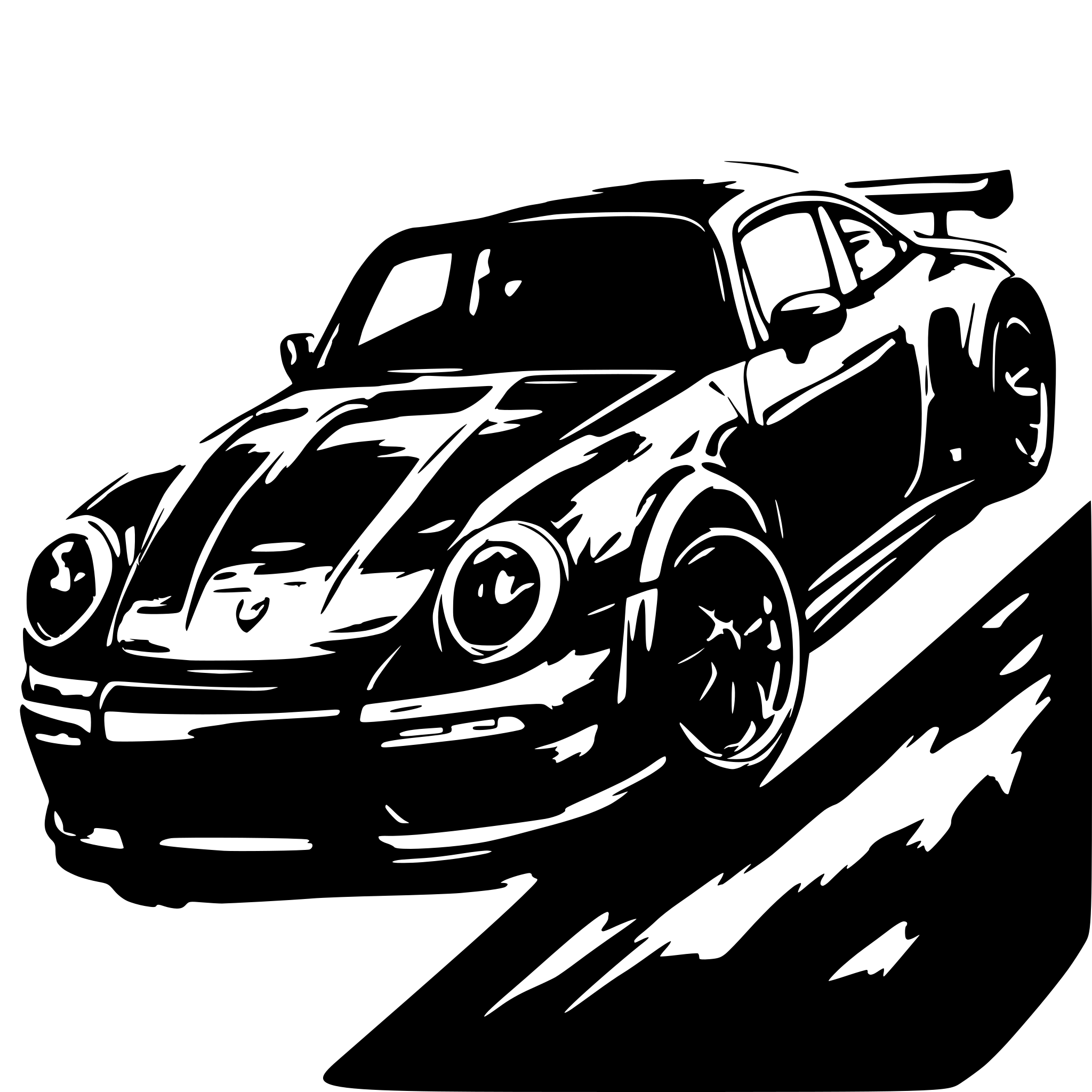 AI-generated SVG of 'Porsche turbo s'