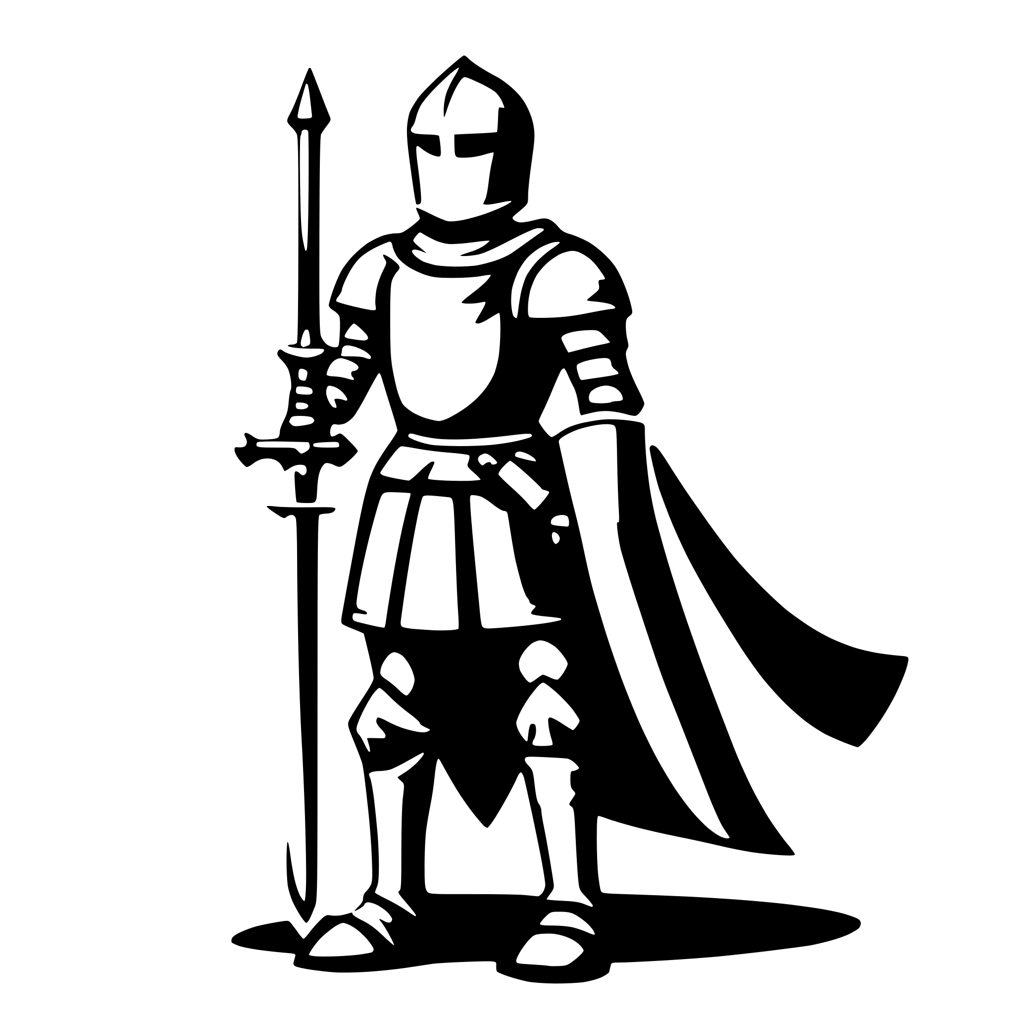 AI-generated SVG of a knight