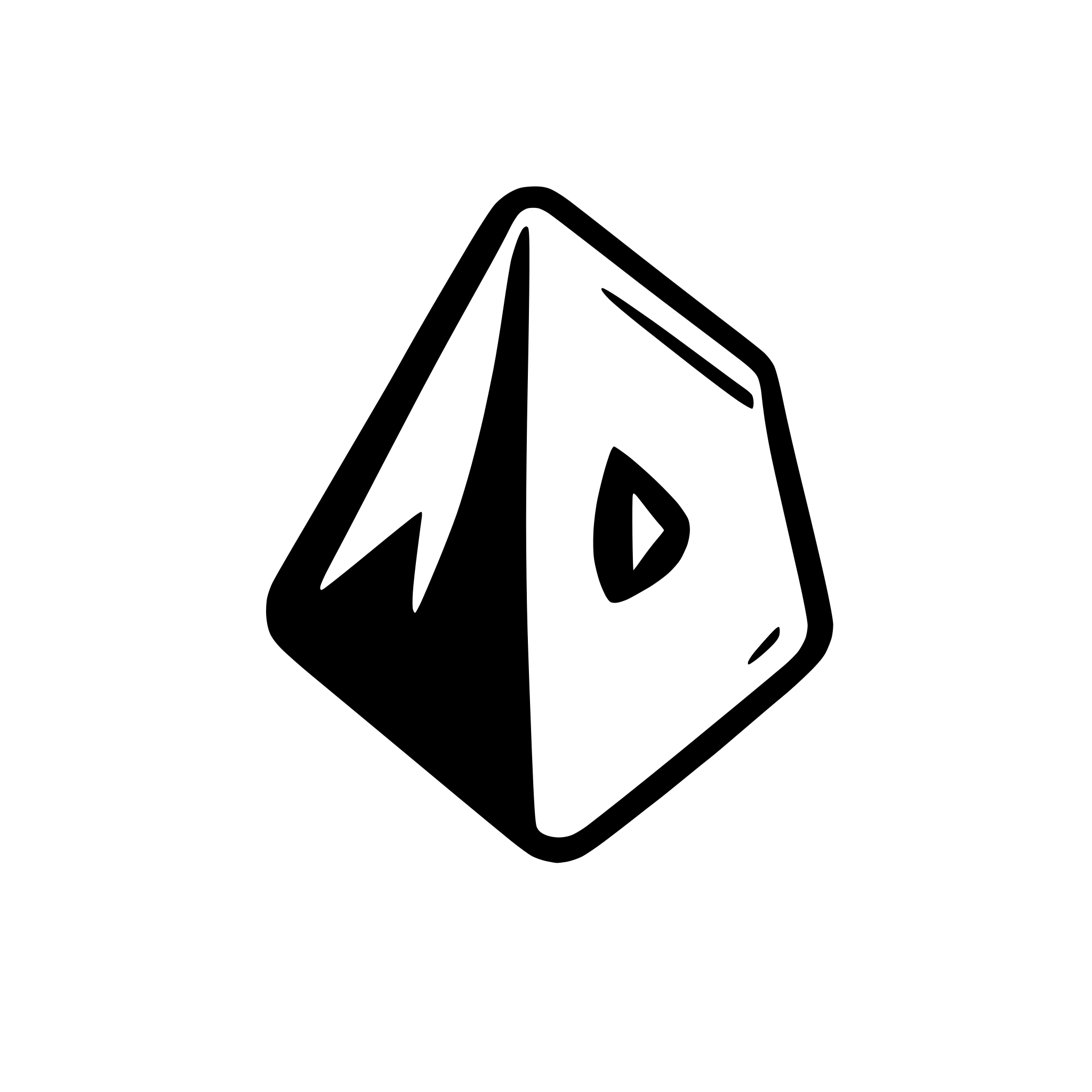 AI-generated SVG of a obsidian and prism