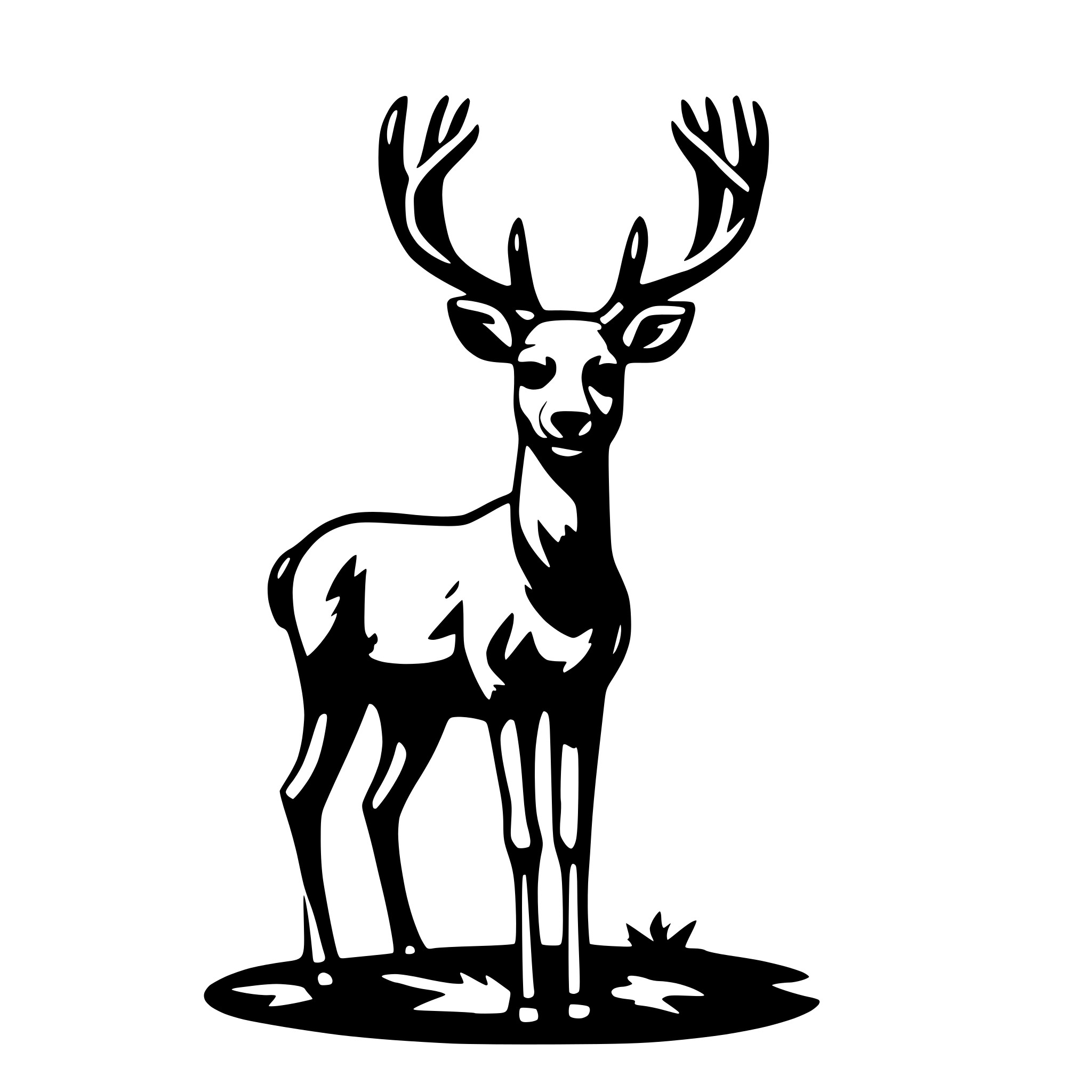AI-generated SVG of 'deer simple'