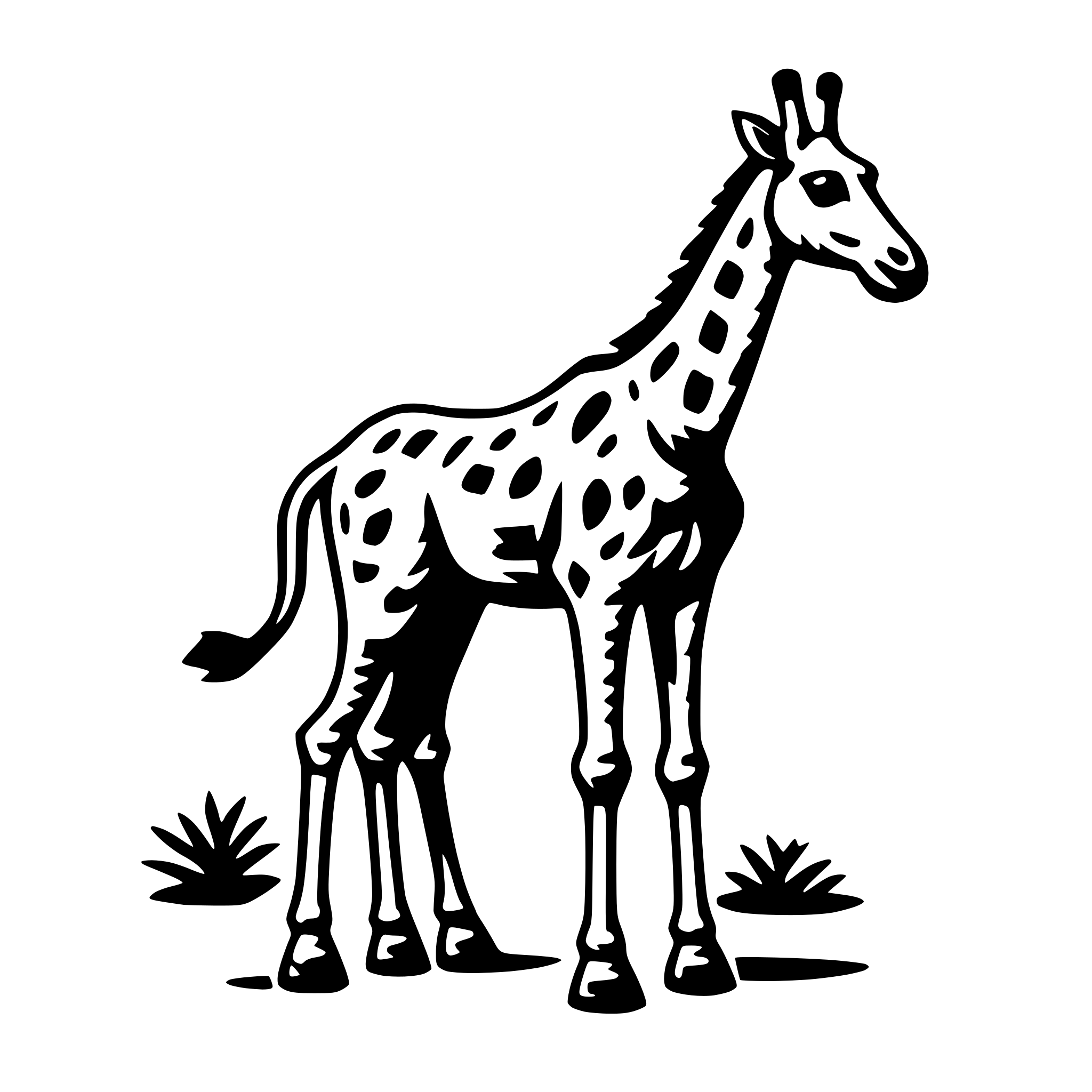 AI-generated SVG of 'giraffe'