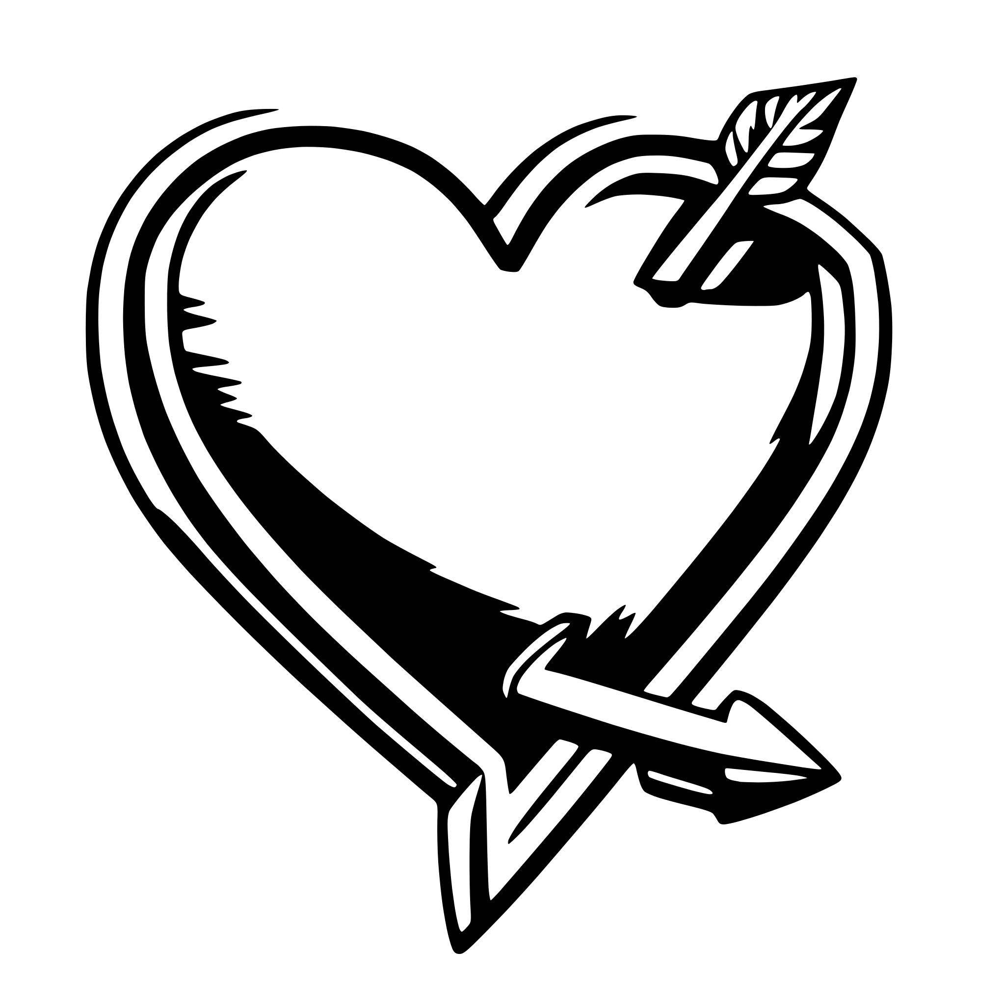 AI-generated SVG of 'heart and arrow'