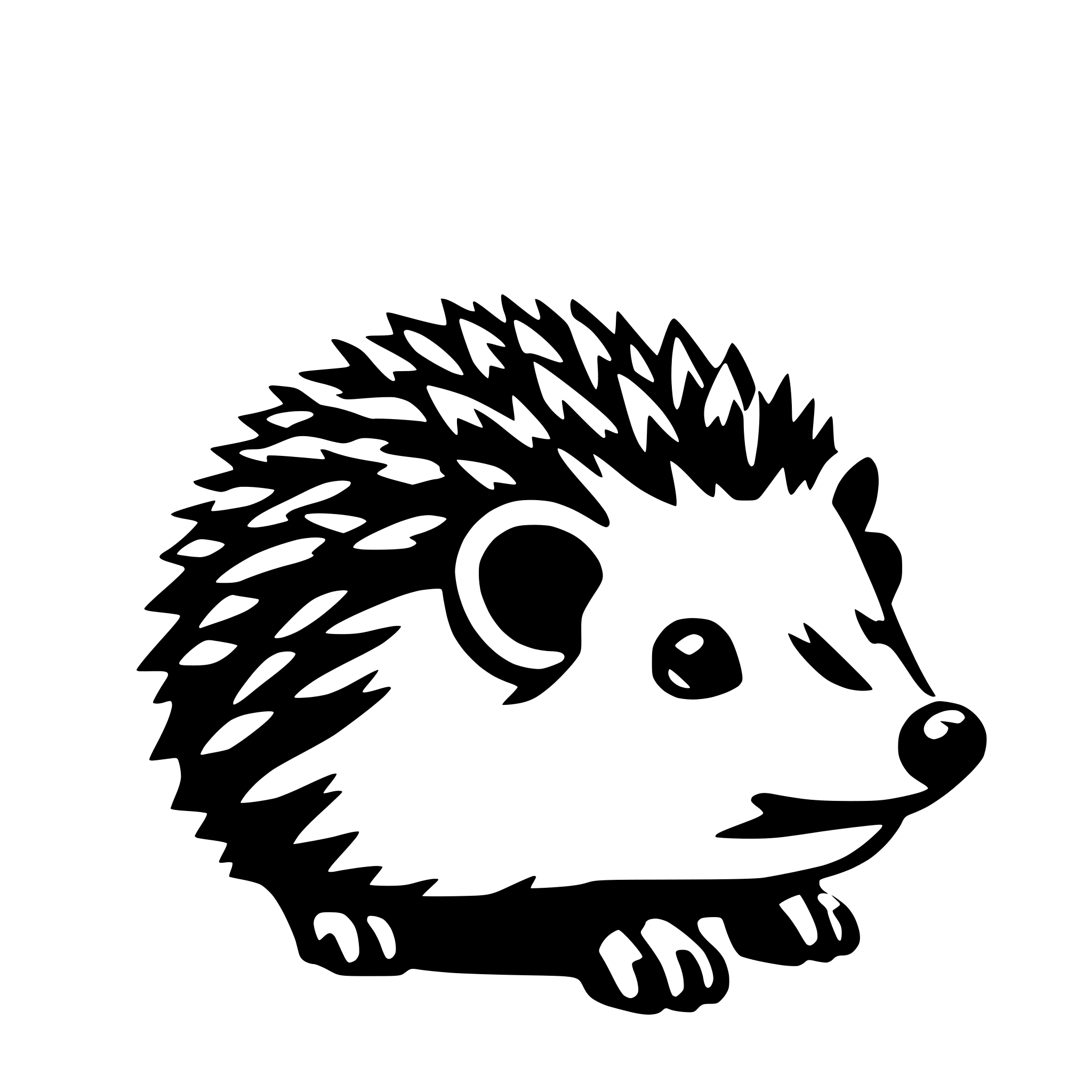 AI-generated SVG of a hedgehog