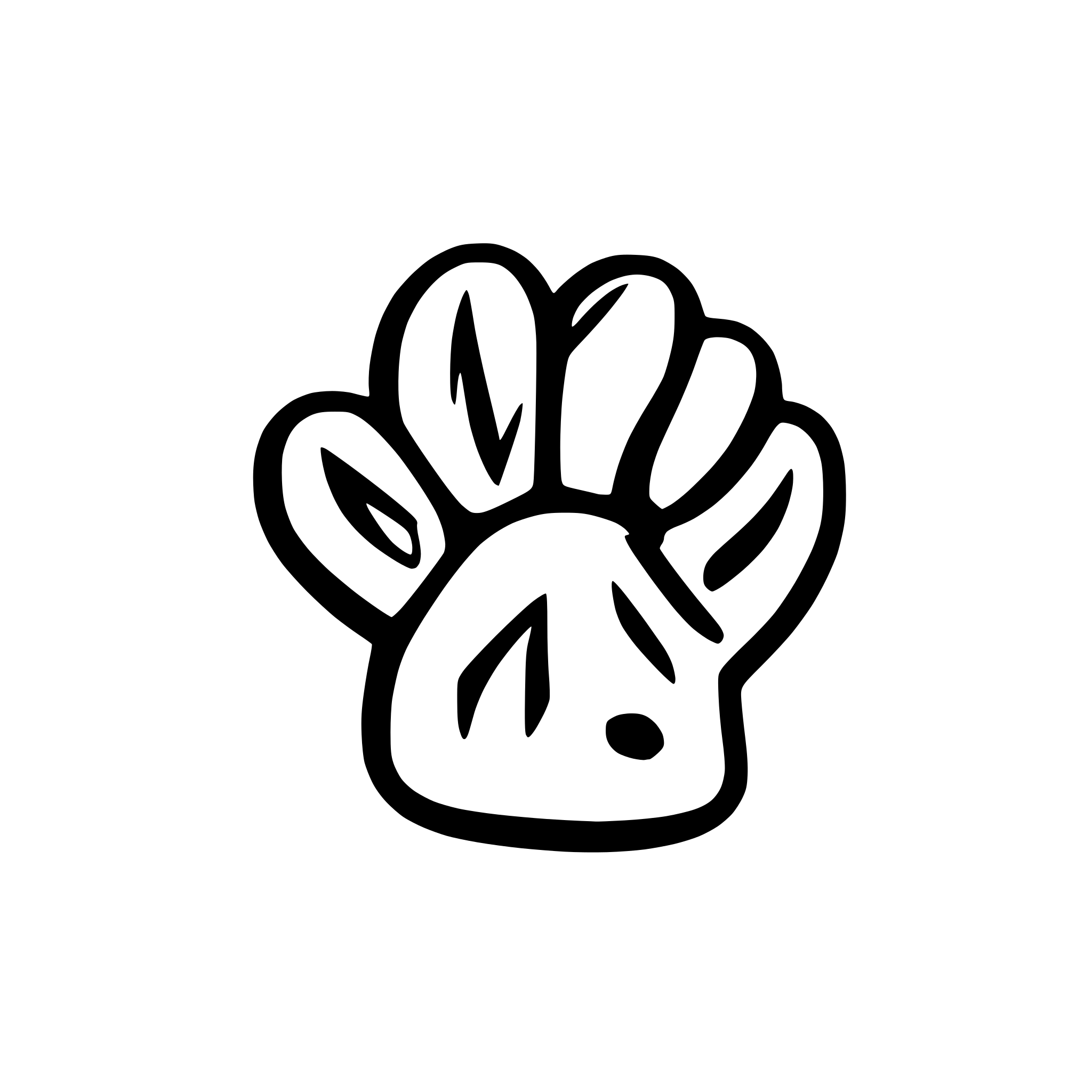 AI-generated SVG of a dog paw