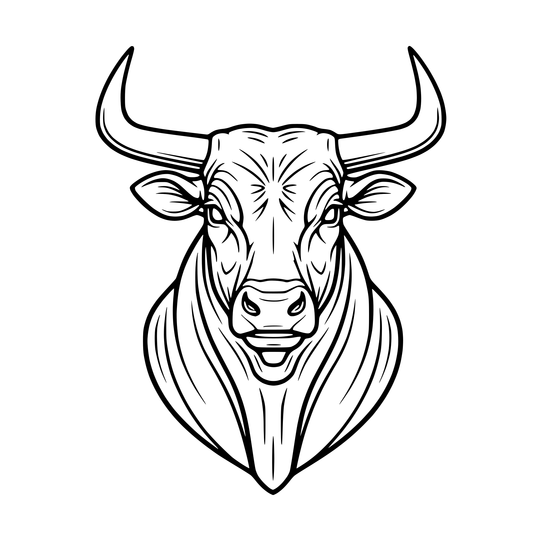 AI-generated SVG of a bull