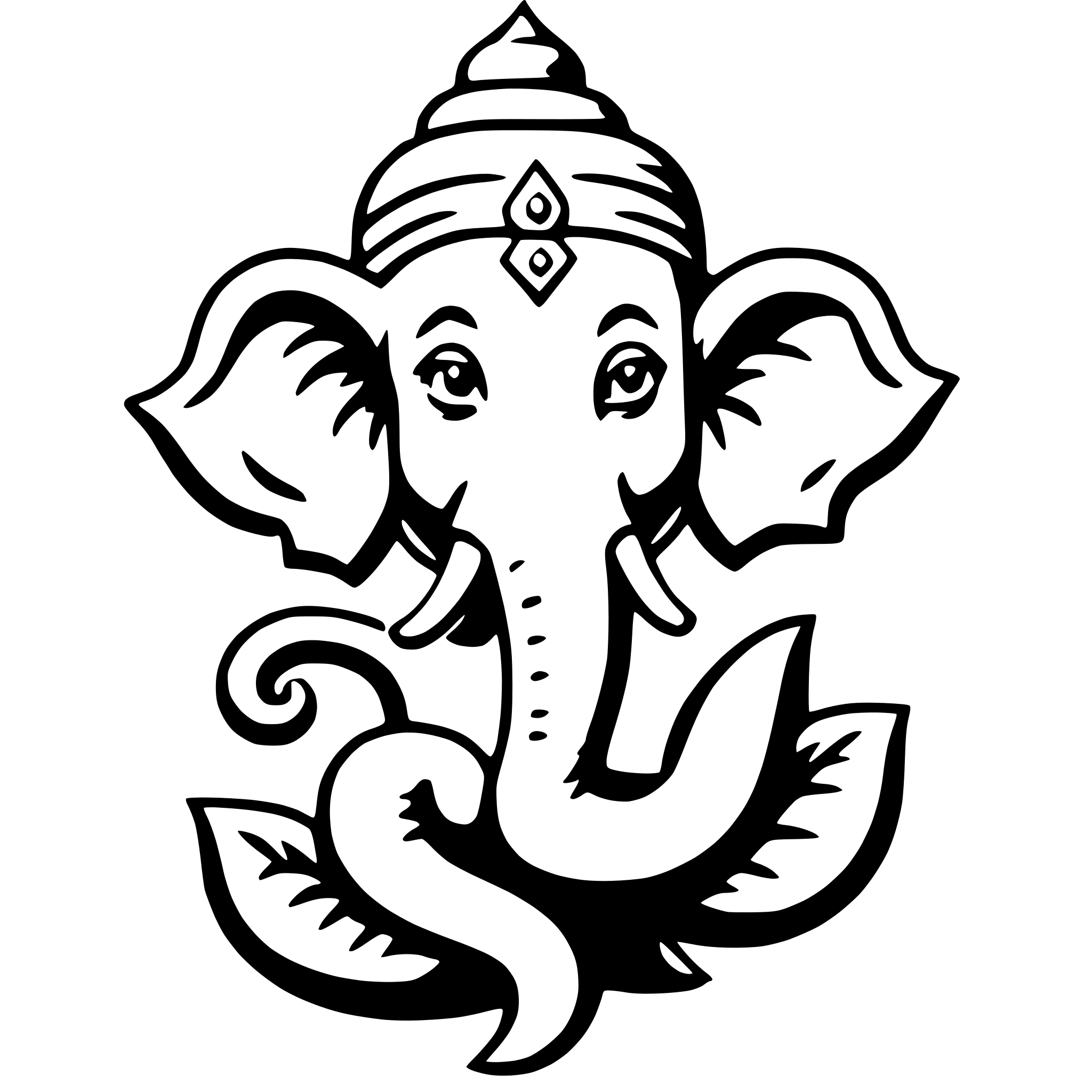 AI-generated SVG of a ganesha