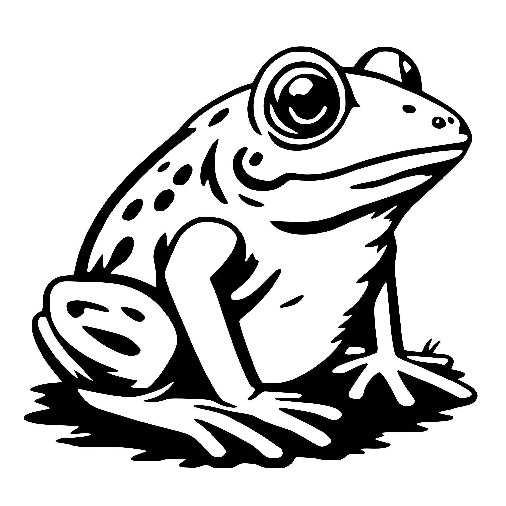 AI-generated SVG of 'frog'