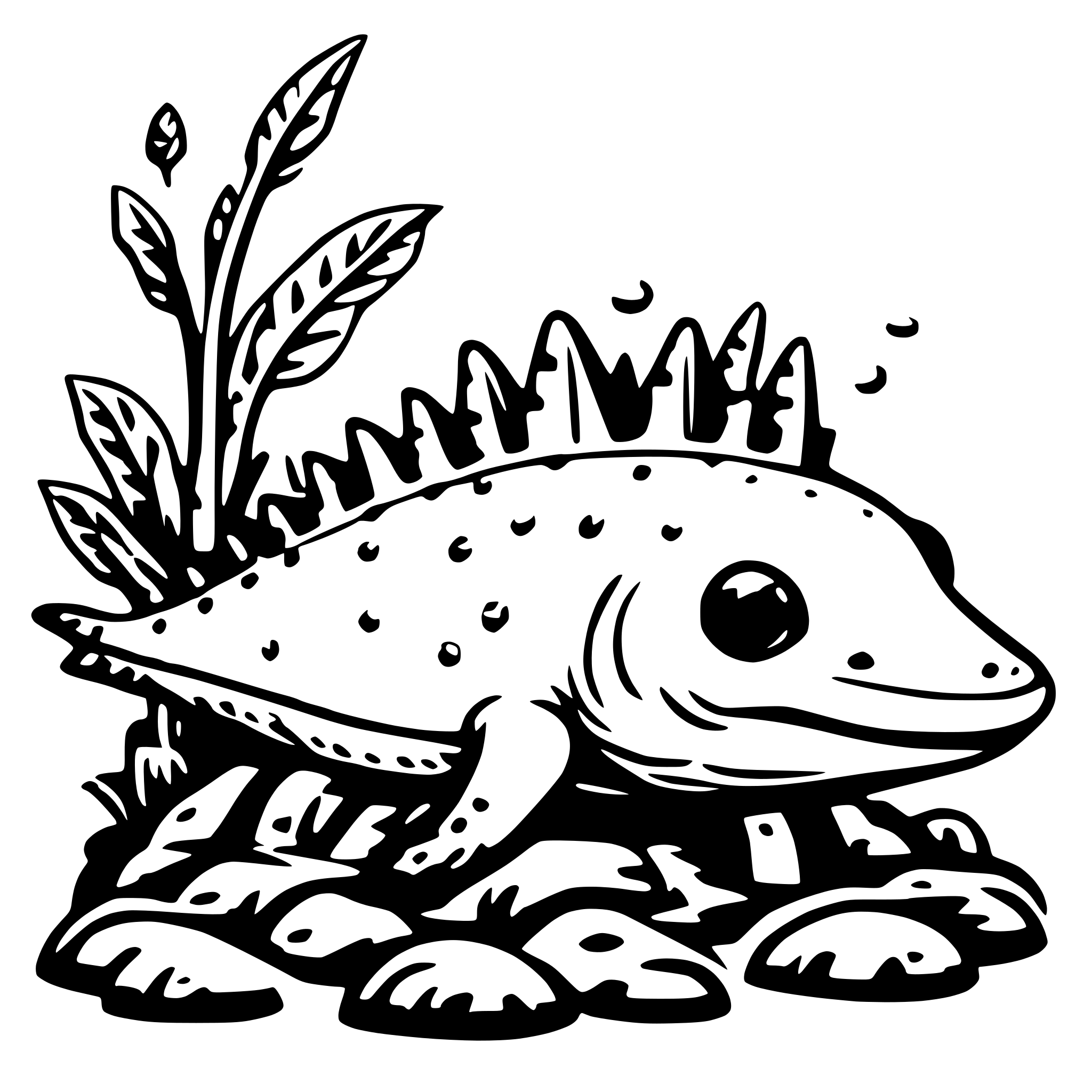 AI-generated SVG of a Axolotl