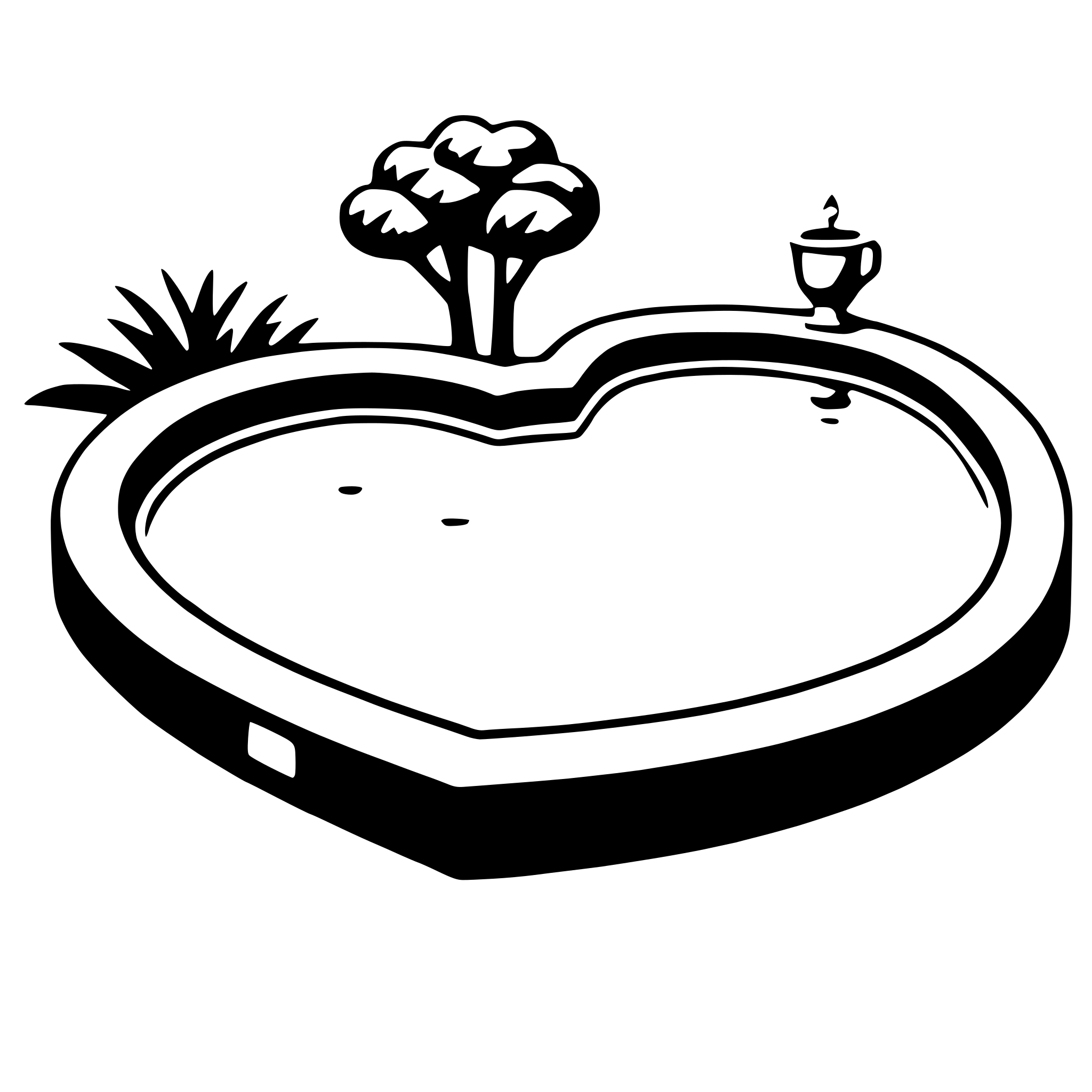 AI-generated SVG of a heart-shaped pool