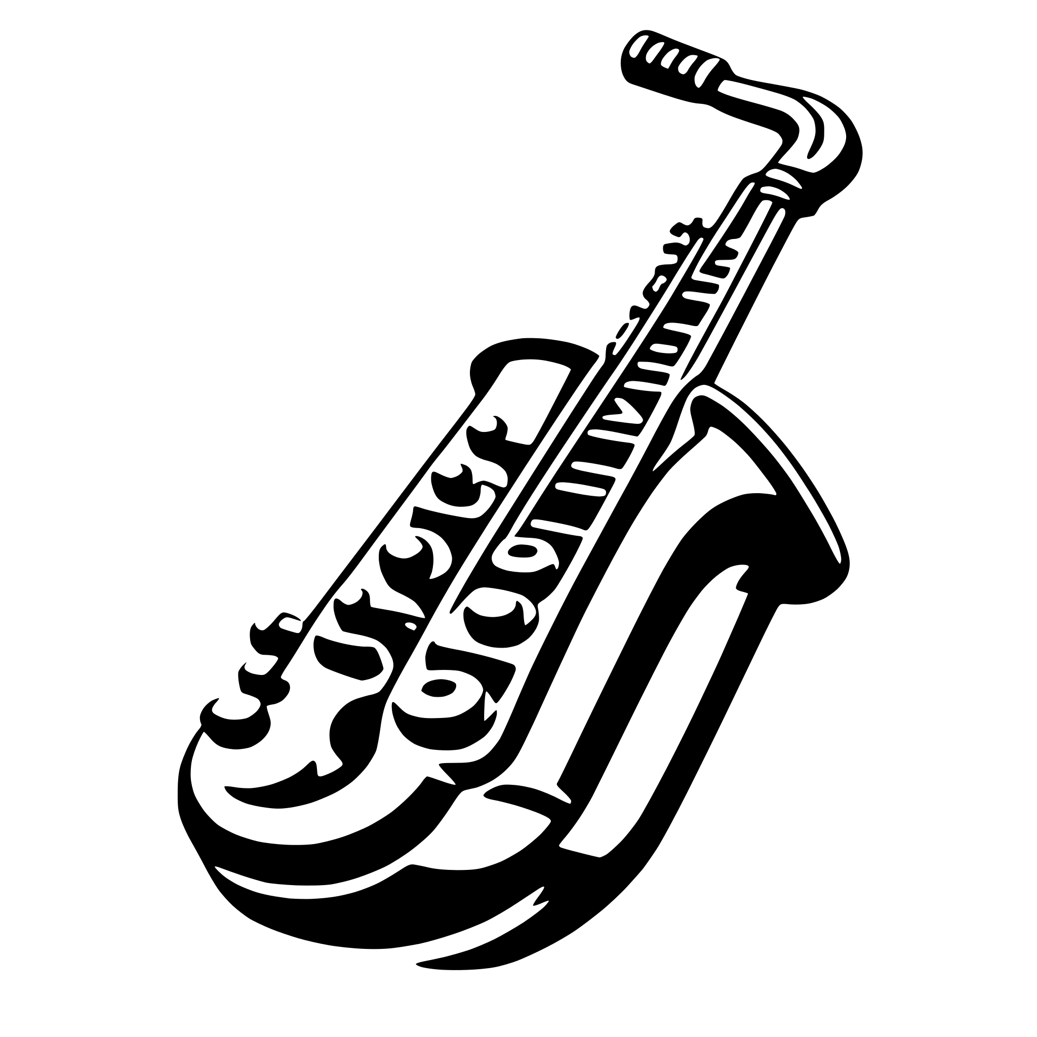 AI-generated SVG of a saxophone