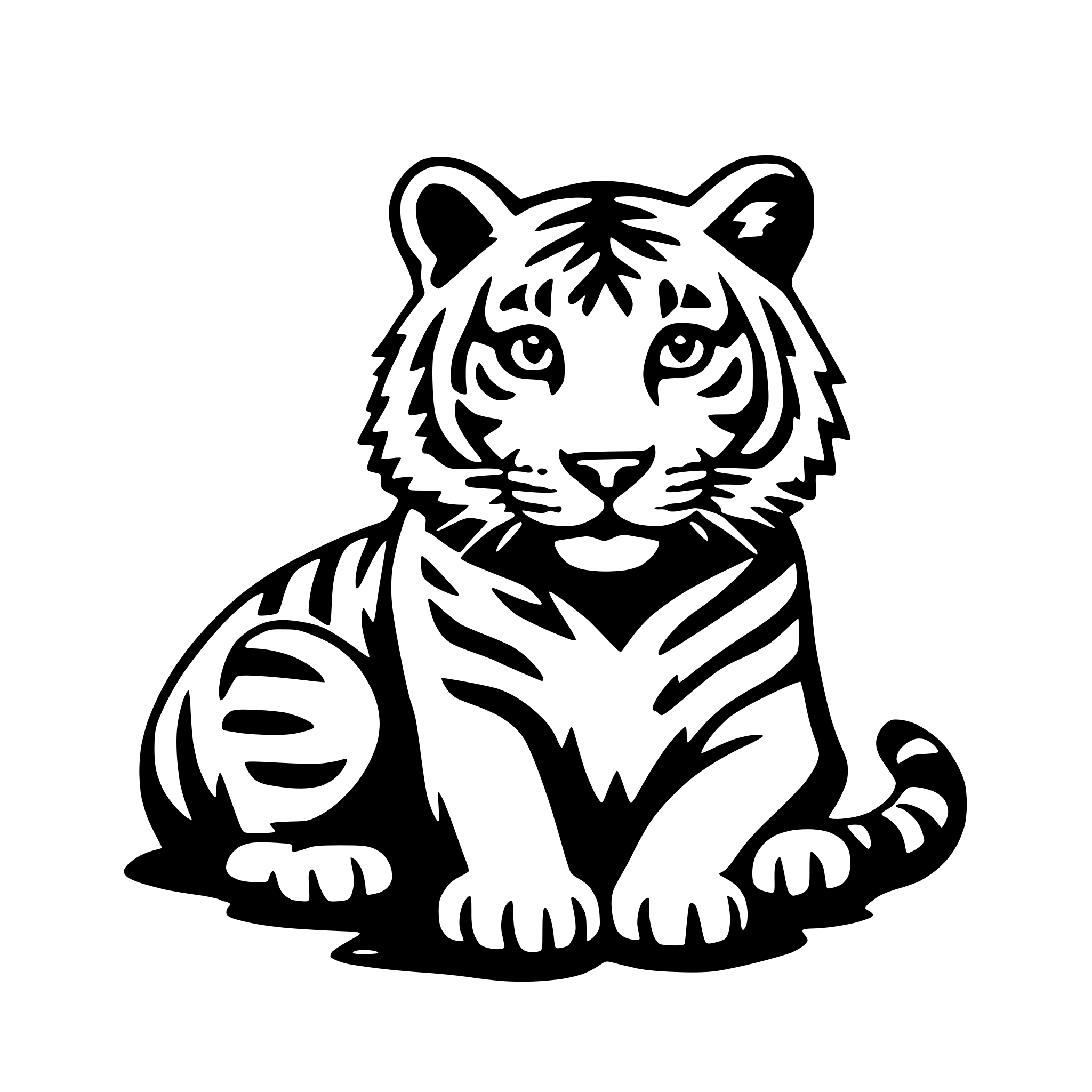 AI-generated SVG of 'tiger'