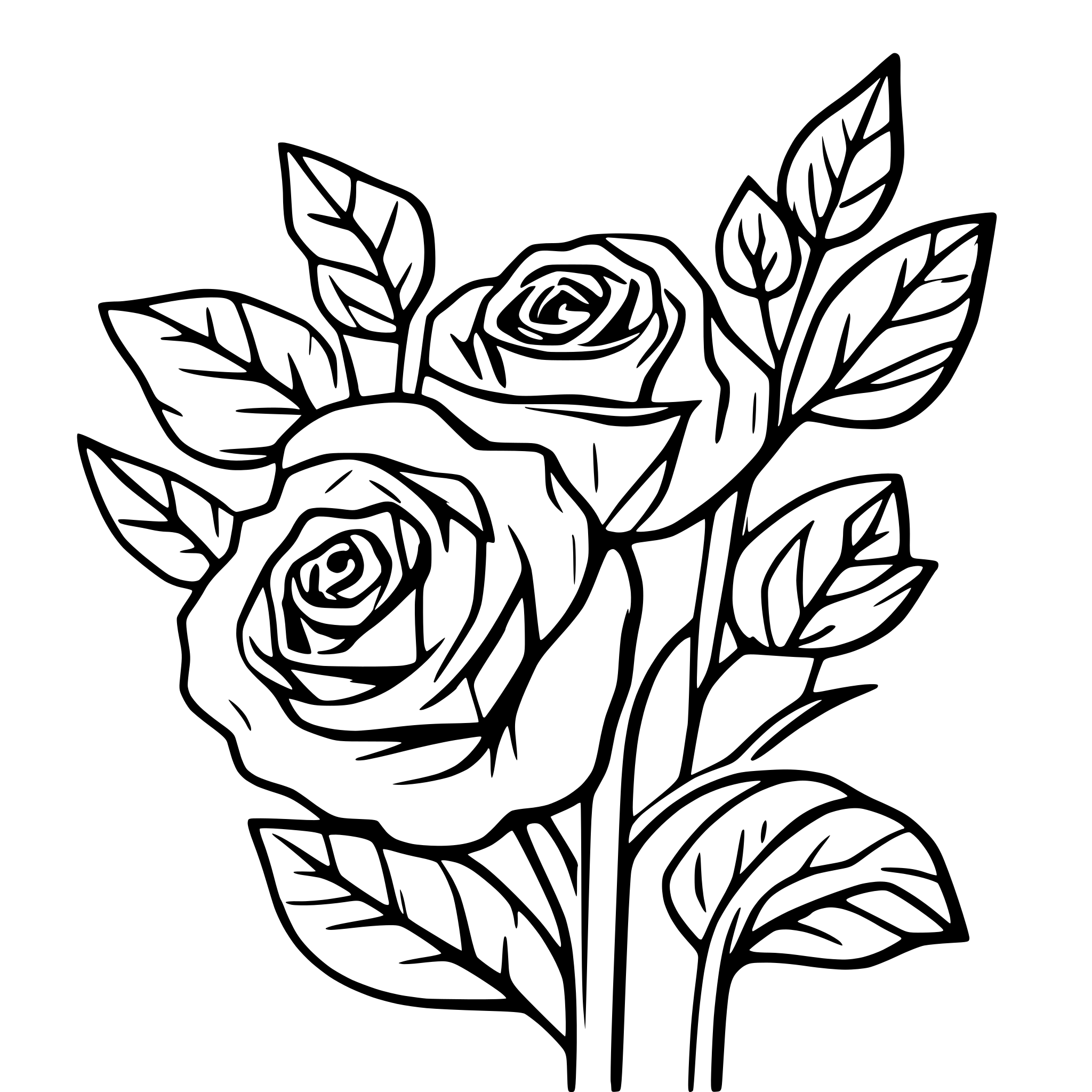AI-generated SVG of 'Rose bouquet, no background'