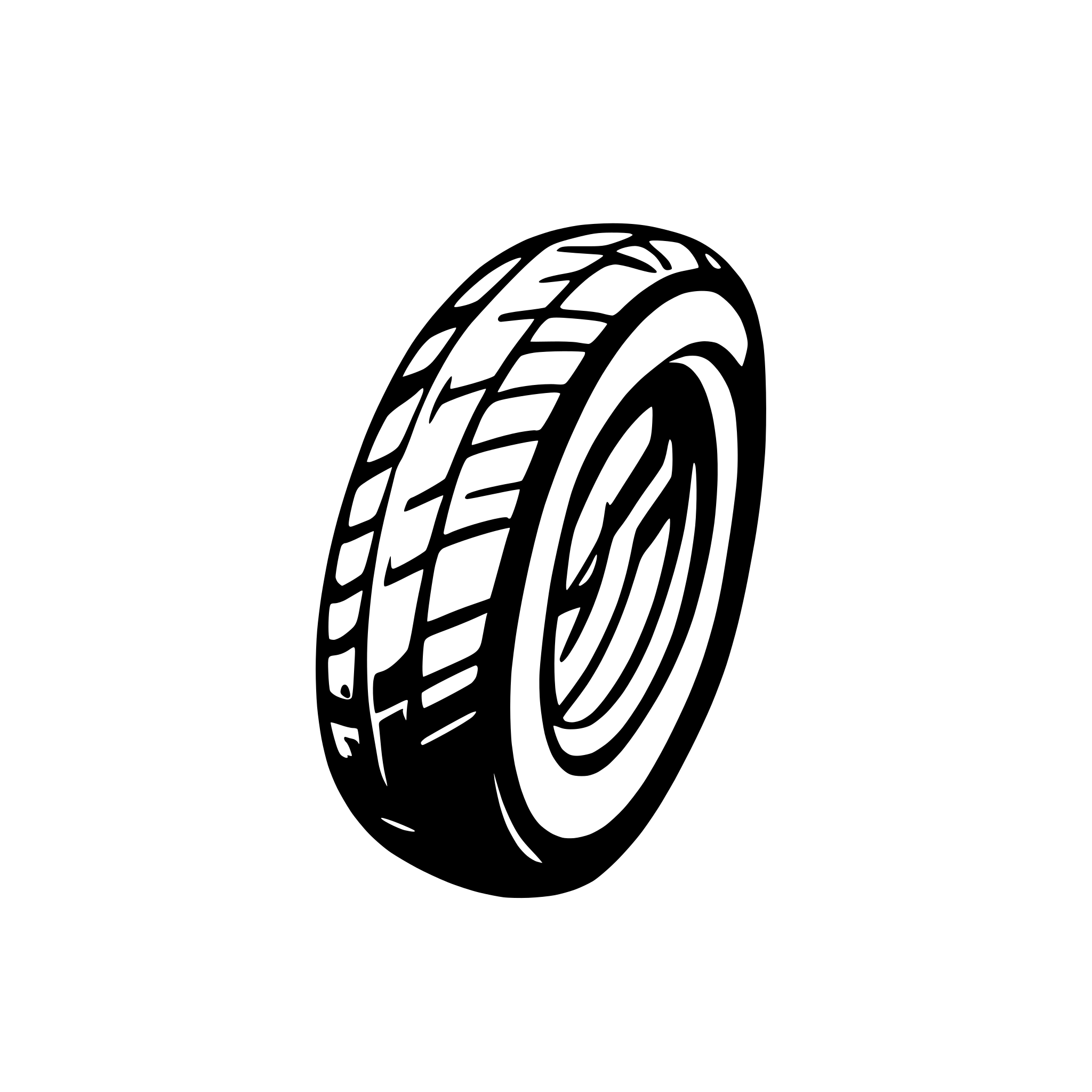 AI-generated SVG of a Tire with no wheel