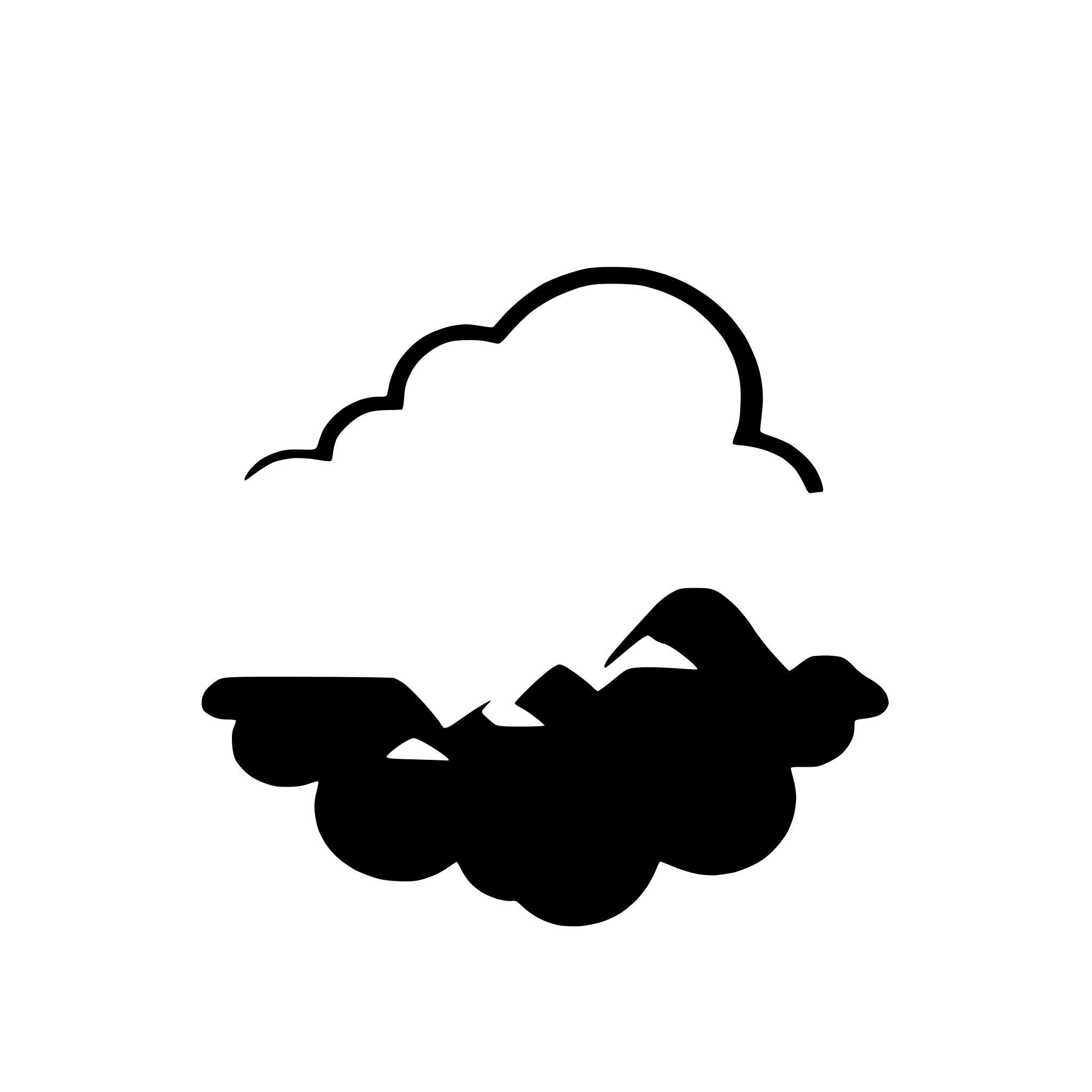 AI-generated SVG of 'minimal white cloud icon clean'