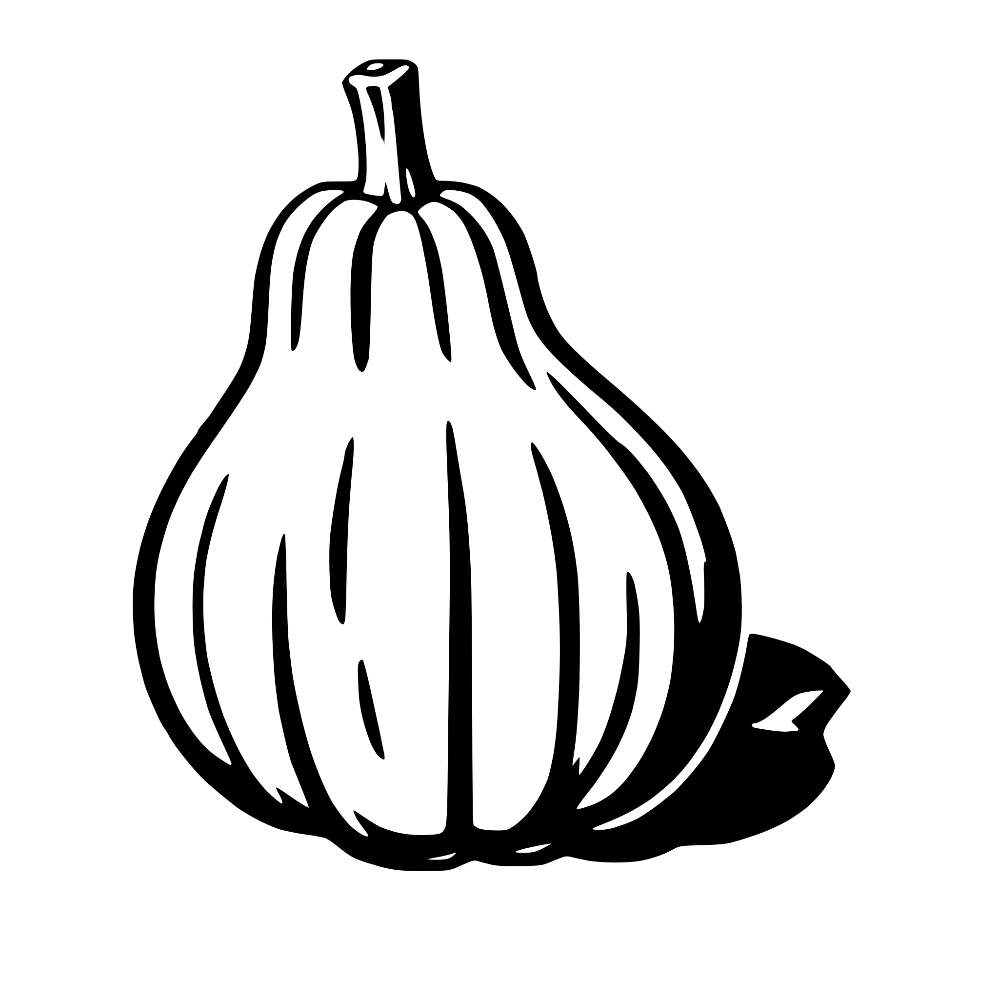 AI-generated SVG of 'squash'