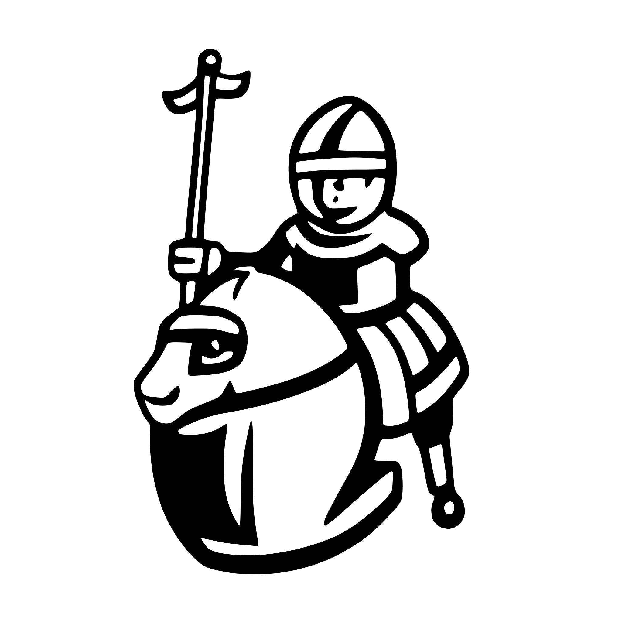 AI-generated SVG of 'jousting'