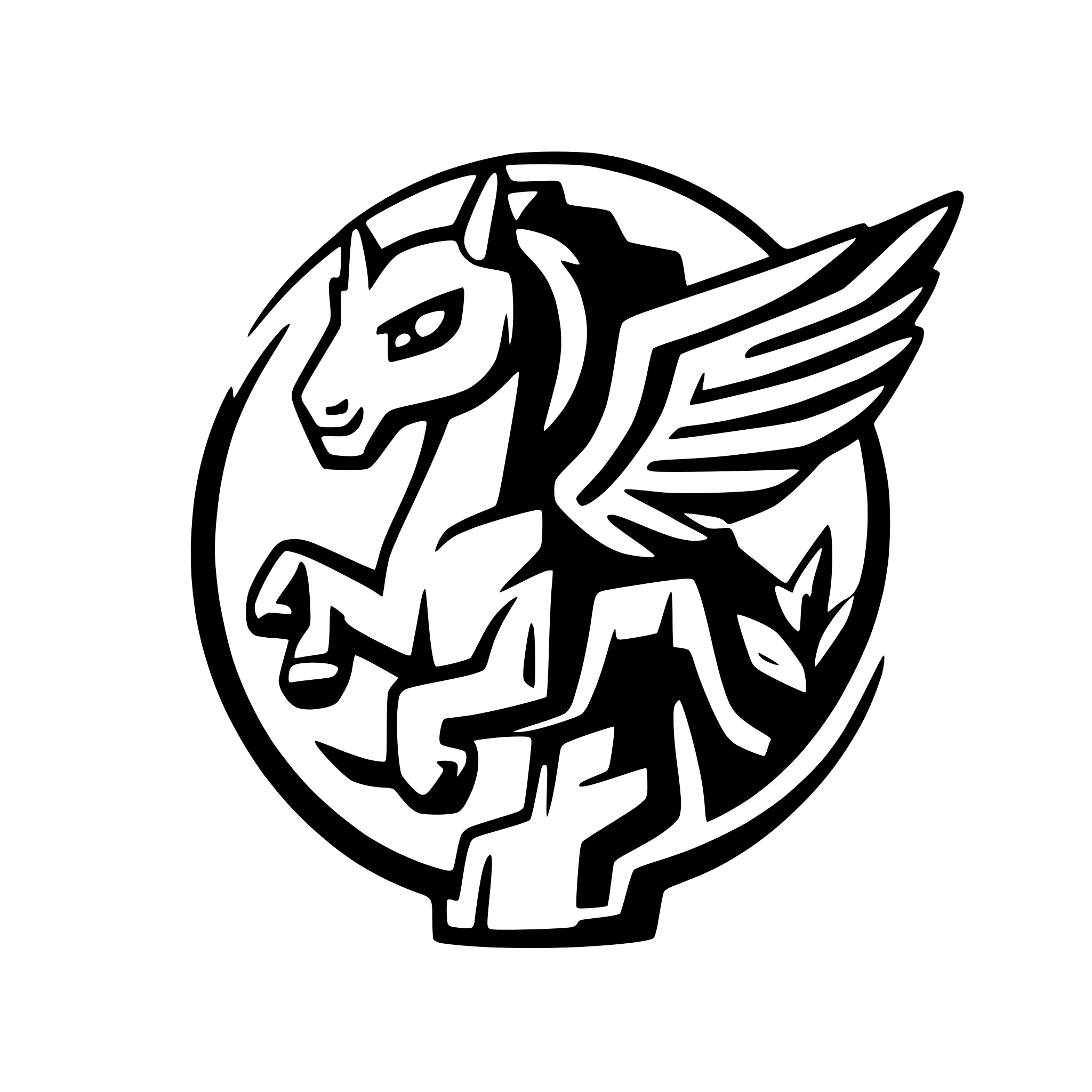AI-generated SVG of 'War Pegasus'