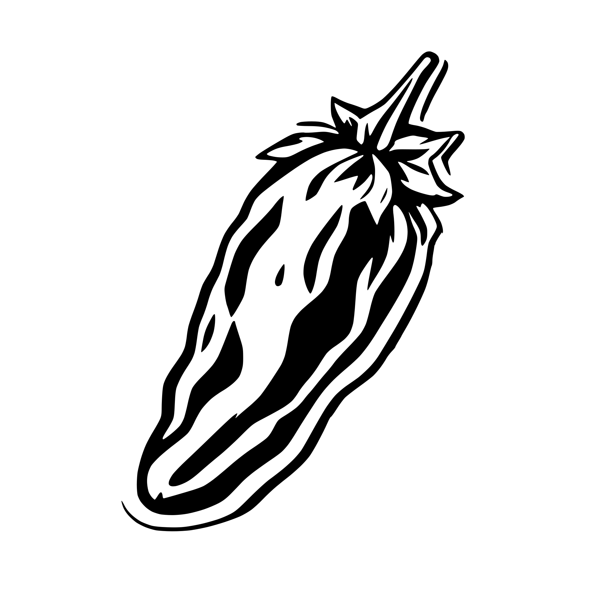 AI-generated SVG of 'Flaming chili pepper'
