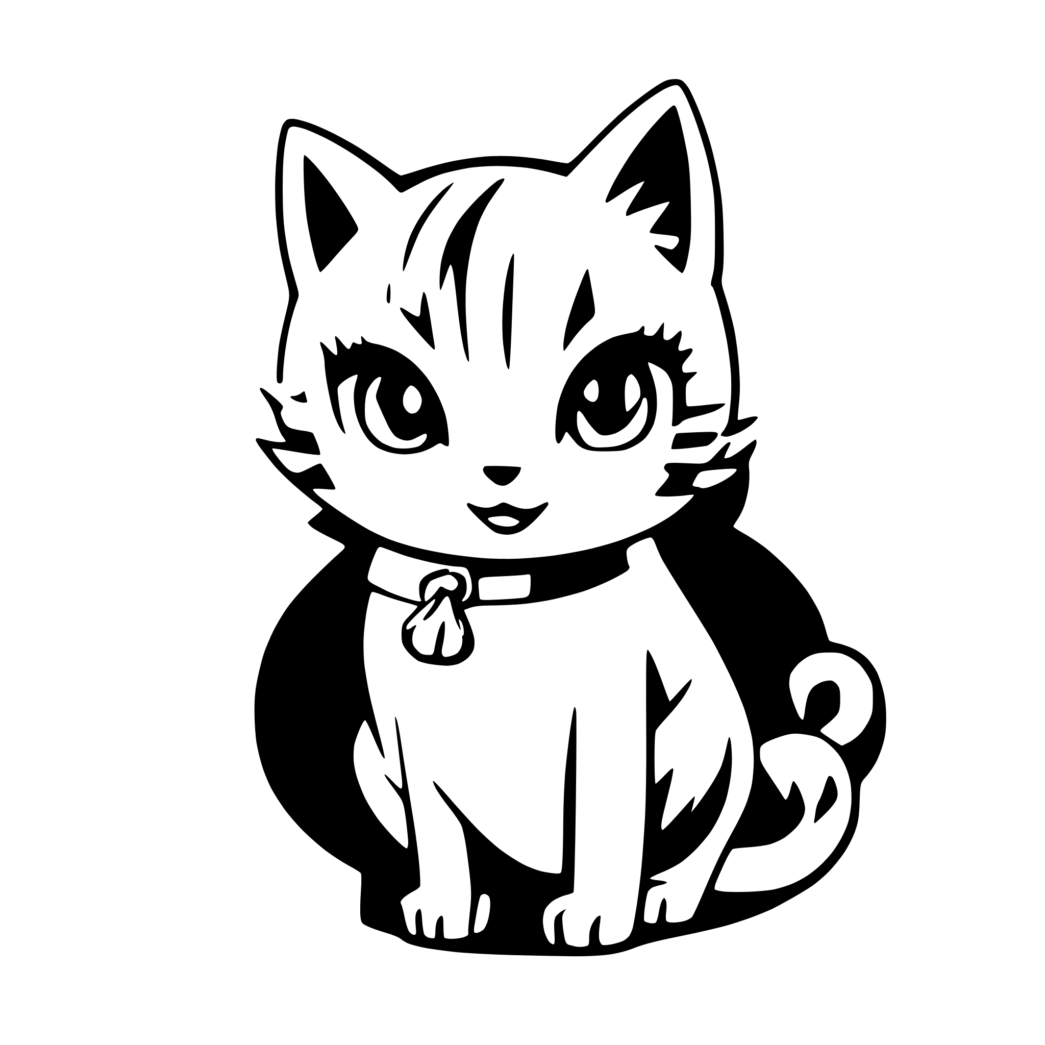 AI-generated SVG of a Cartoon cat