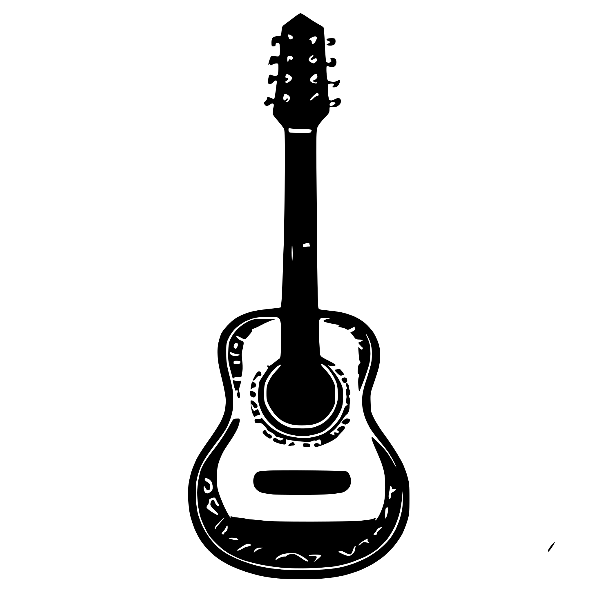 AI-generated SVG of a Stencil guitar