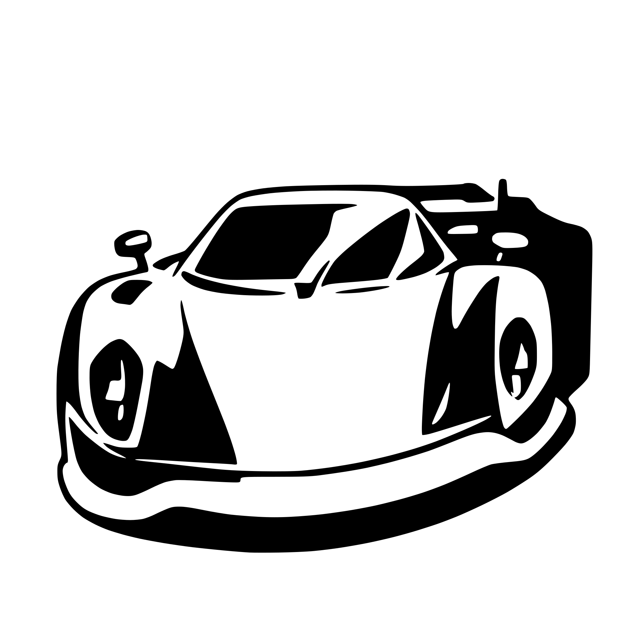 AI-generated SVG of a Pagani Zonda as a drawing to color in. Without Logos.