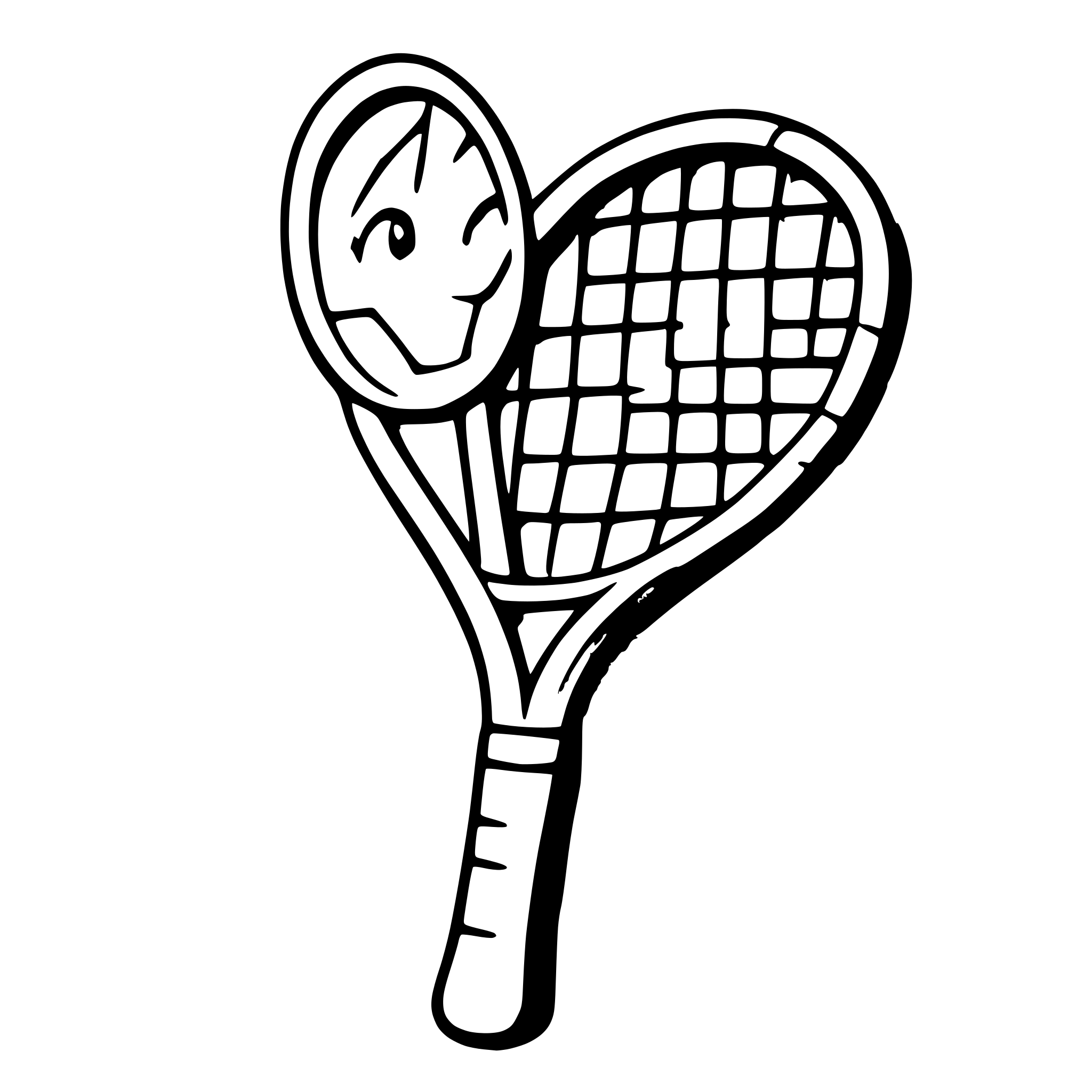 AI-generated SVG of 'Tennis racket'