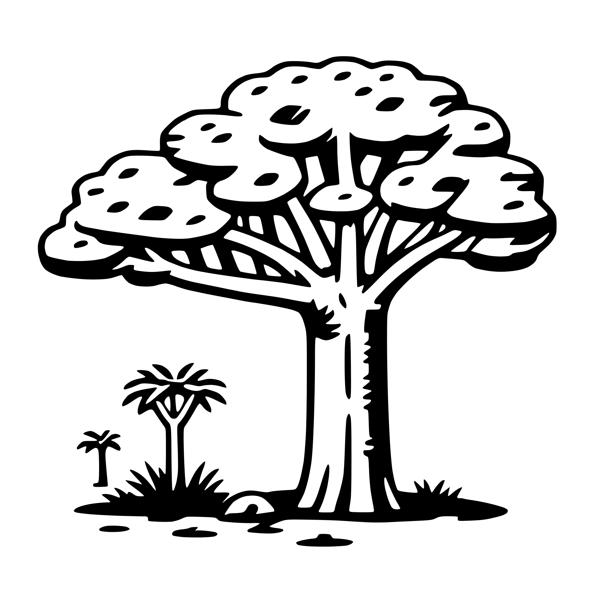 AI-generated SVG of a baobab tree