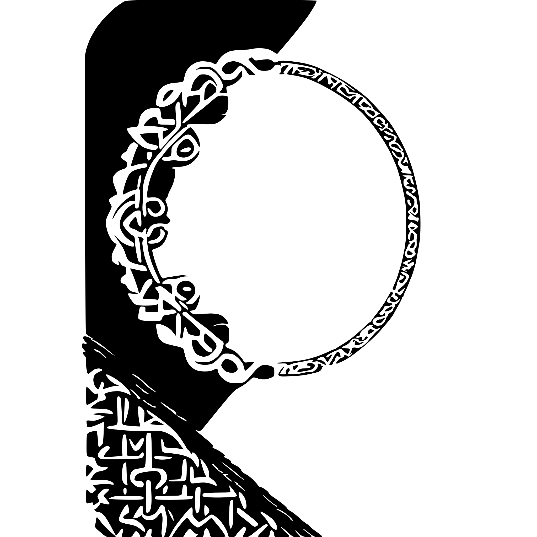 AI-generated SVG of a wedding invitation lace border with celtic knots