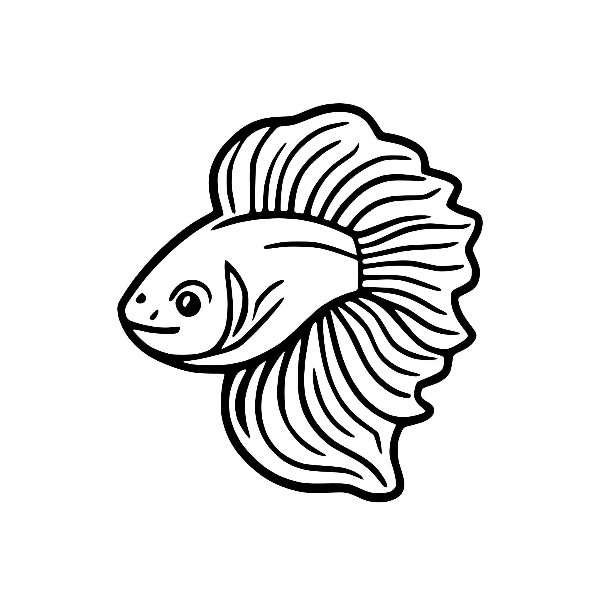 AI-generated SVG of a betta fish