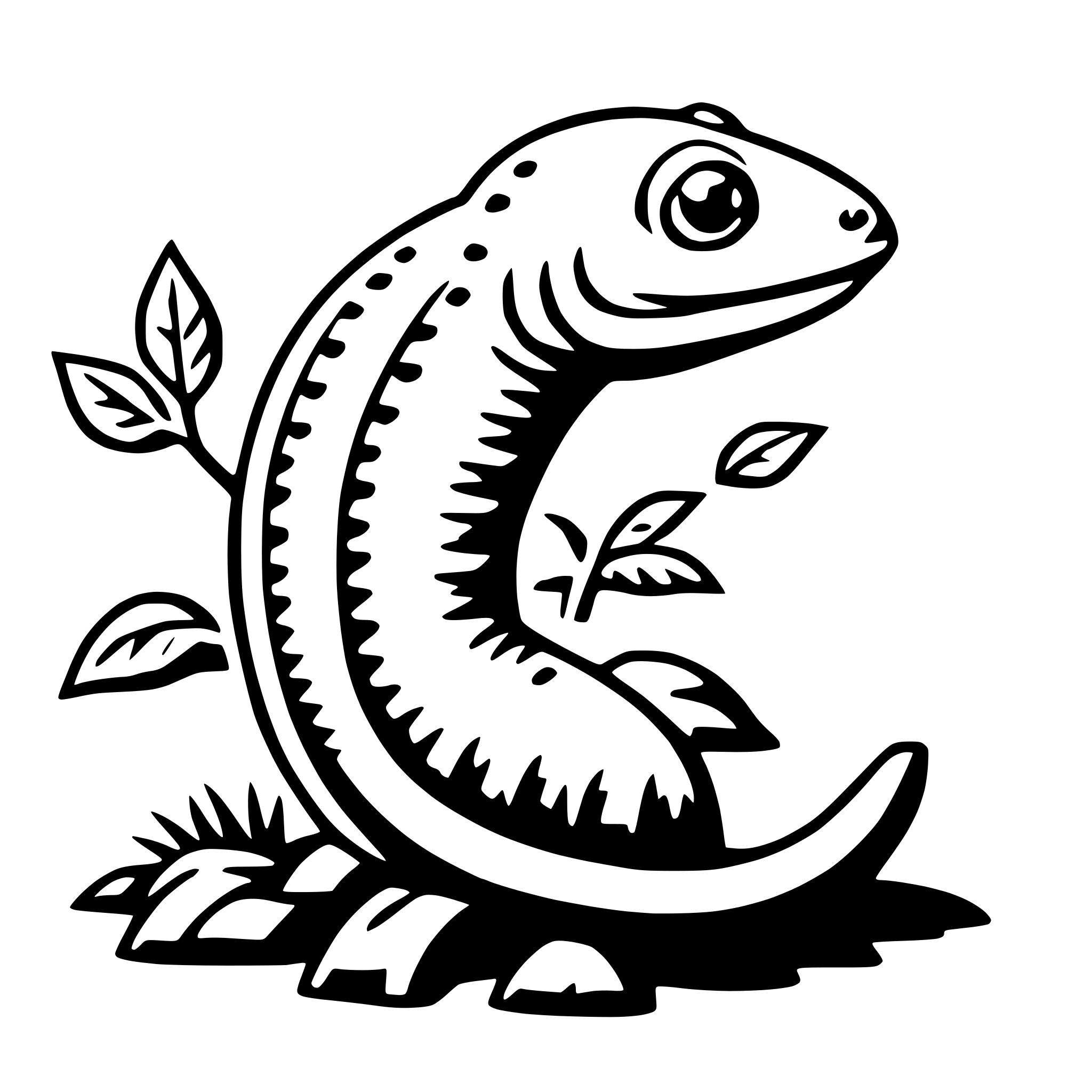 AI-generated SVG of 'newt'