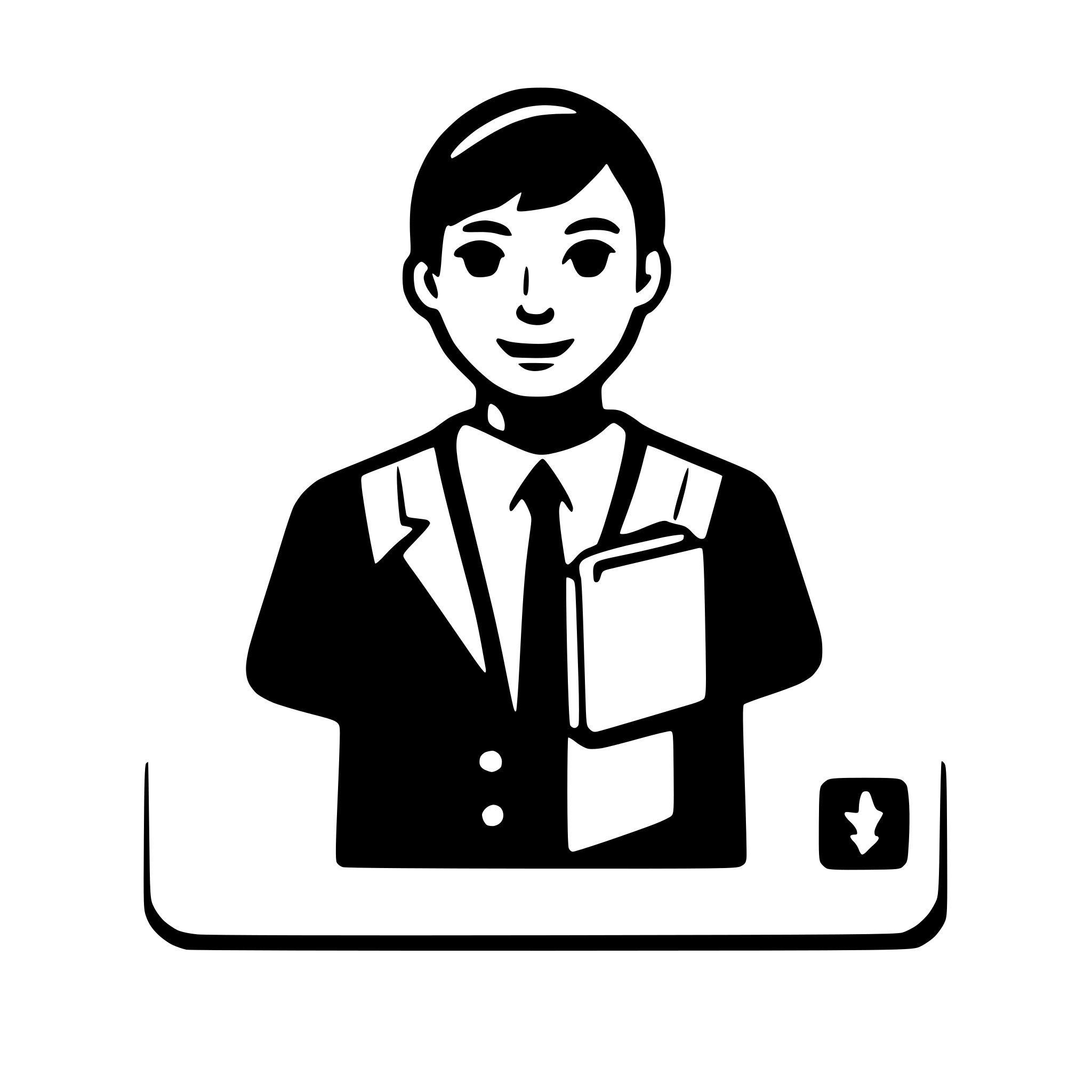AI-generated SVG of 'male school register icon'