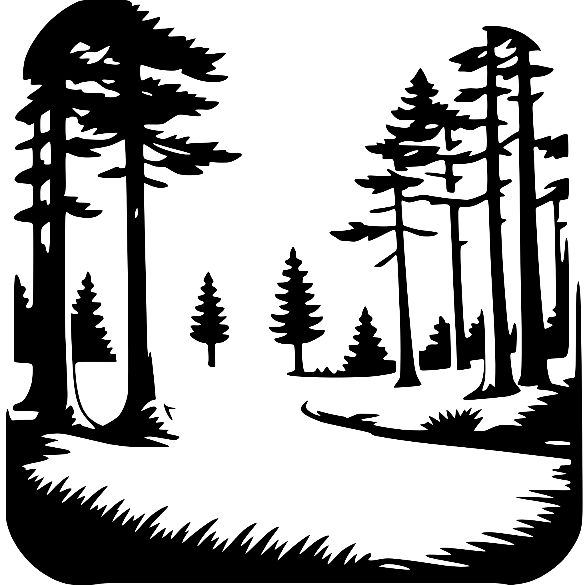 AI-generated SVG of 'forest glade'