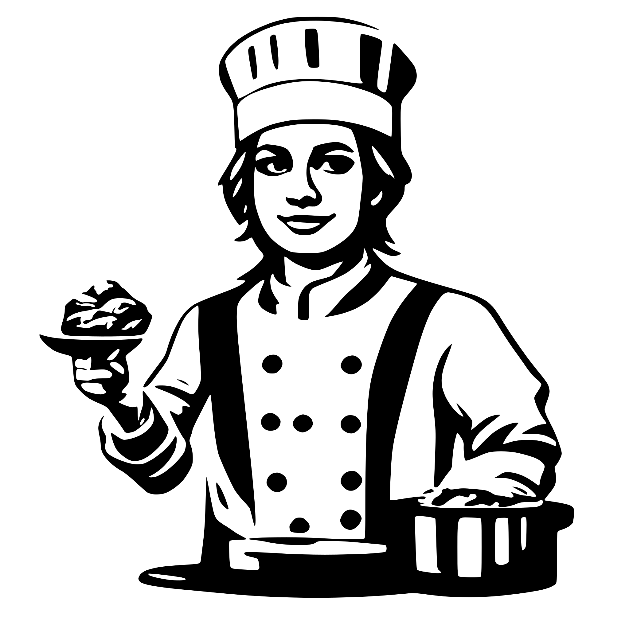 AI-generated SVG of a chef