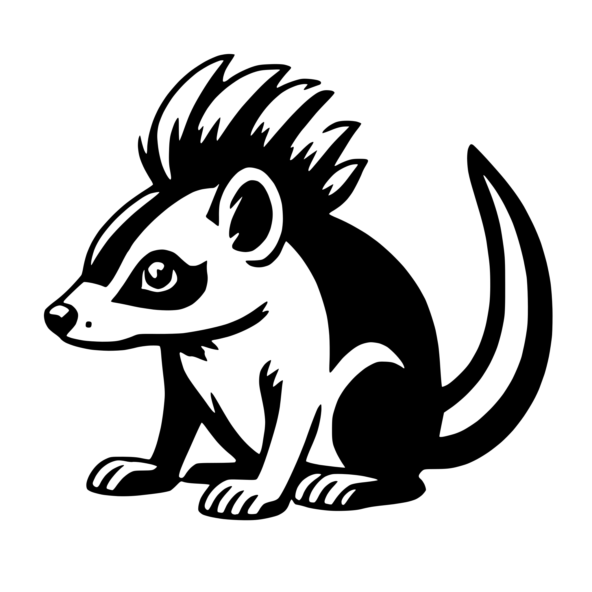 AI-generated SVG of 'skunk'